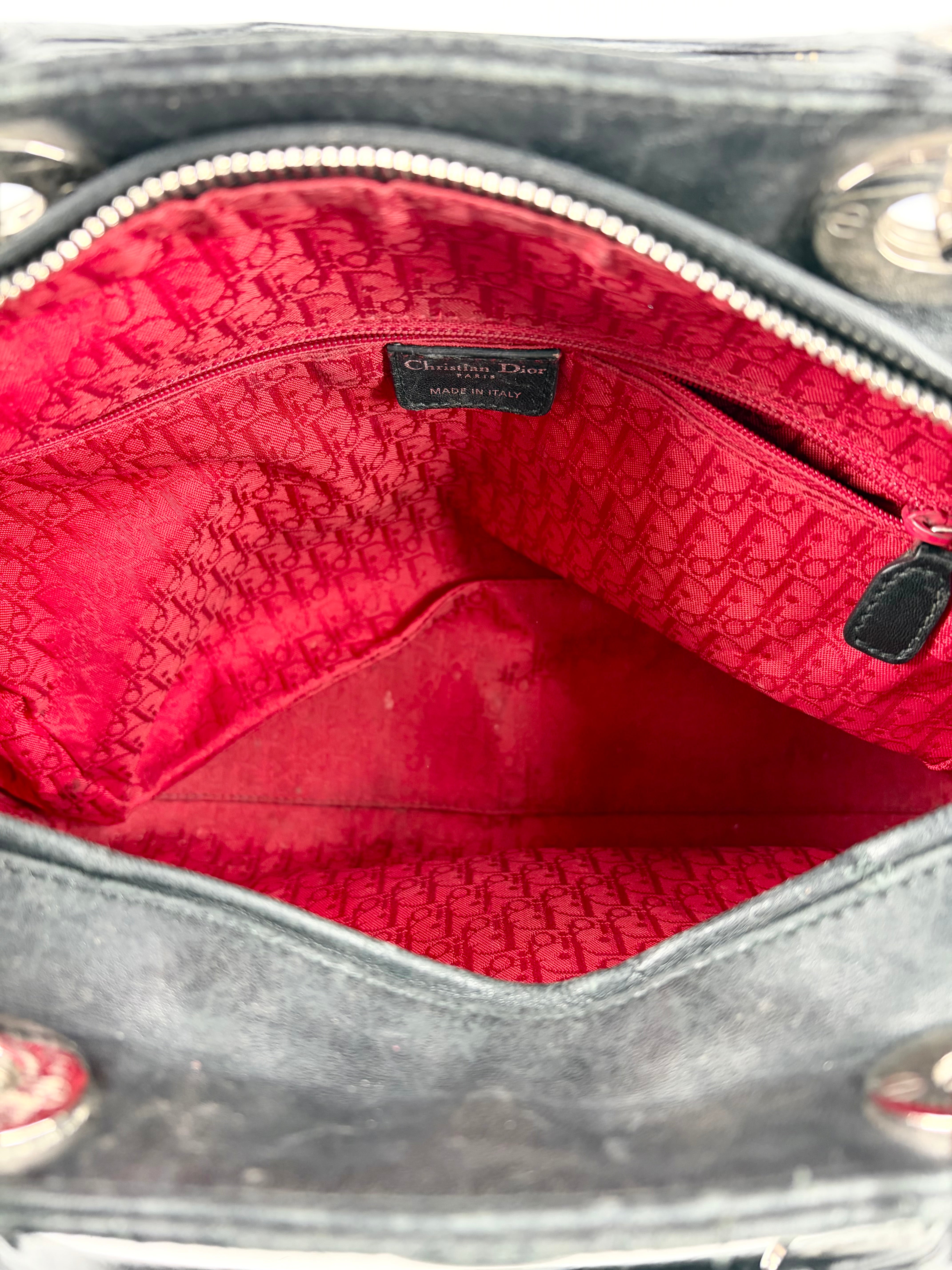 Christian Dior Black 'Lady' Handbag
