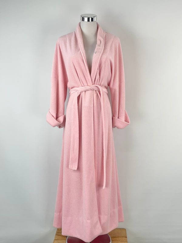 Vintage Christian Dior Loungewear Flamingo Pink Bath Robe - AU8/10