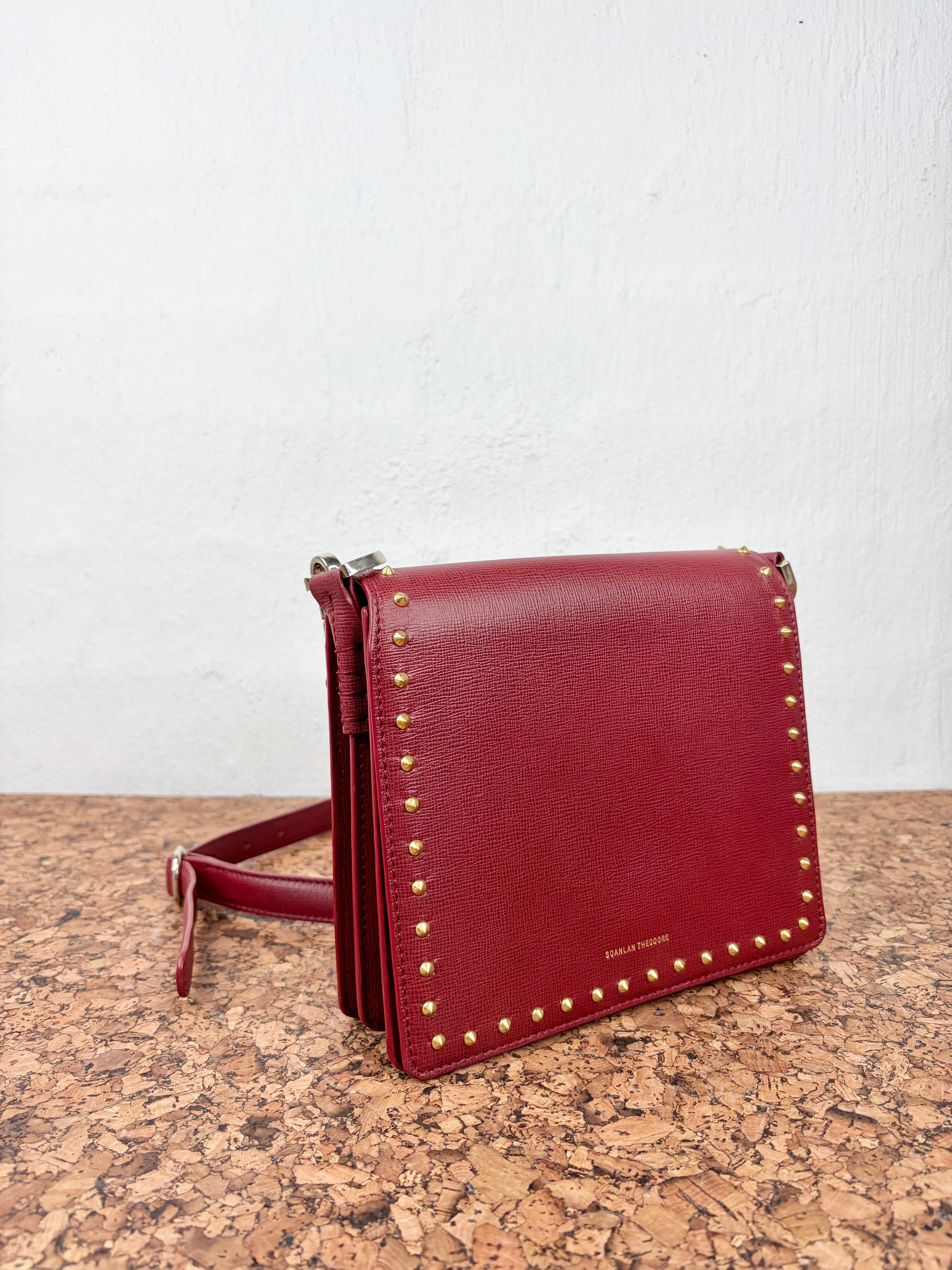 Scanlan Theodore Deep Red Studded Handbag