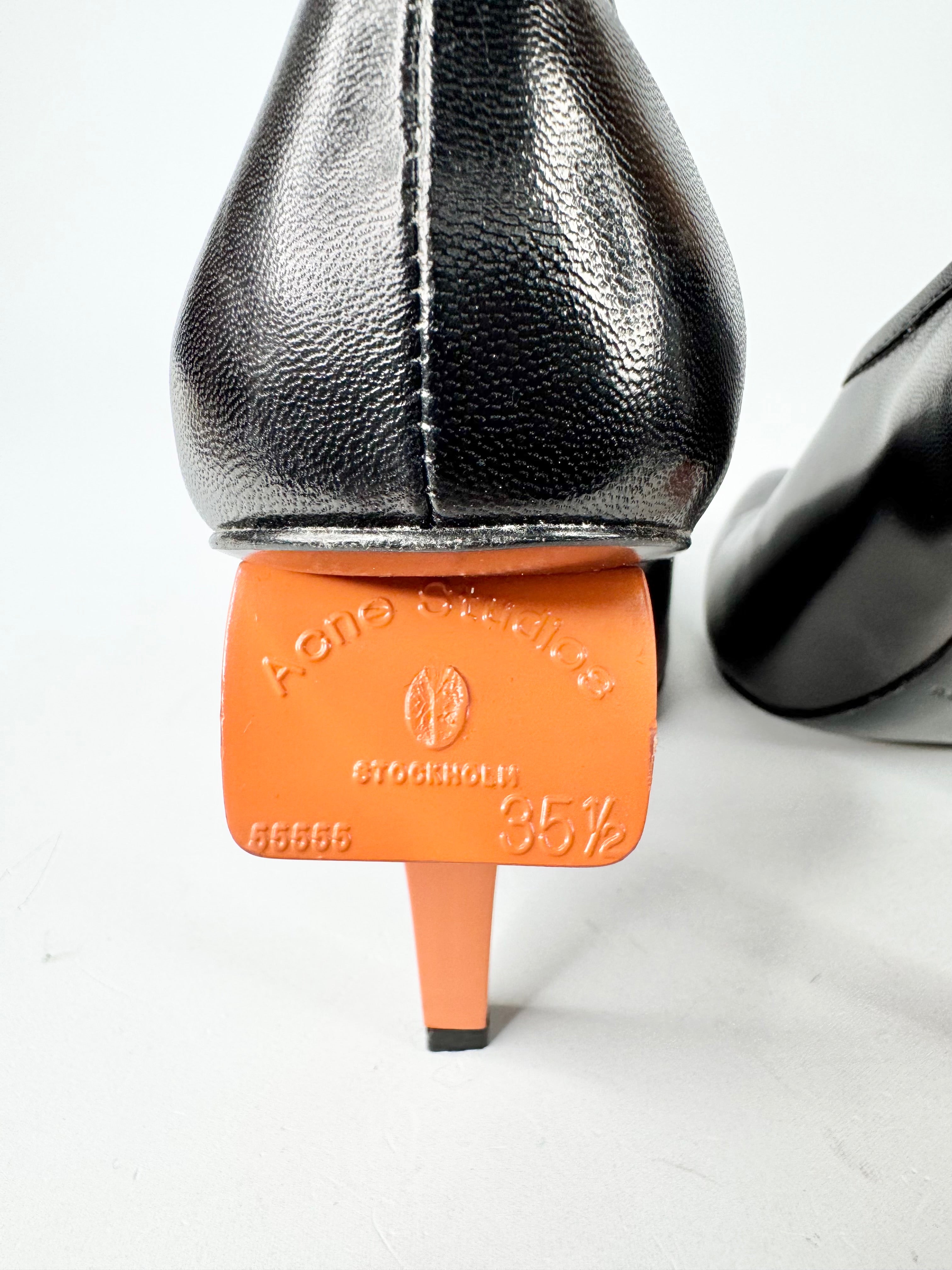 Acne Studios Black & Orange 'Jonelle' Pumps - EU35.5