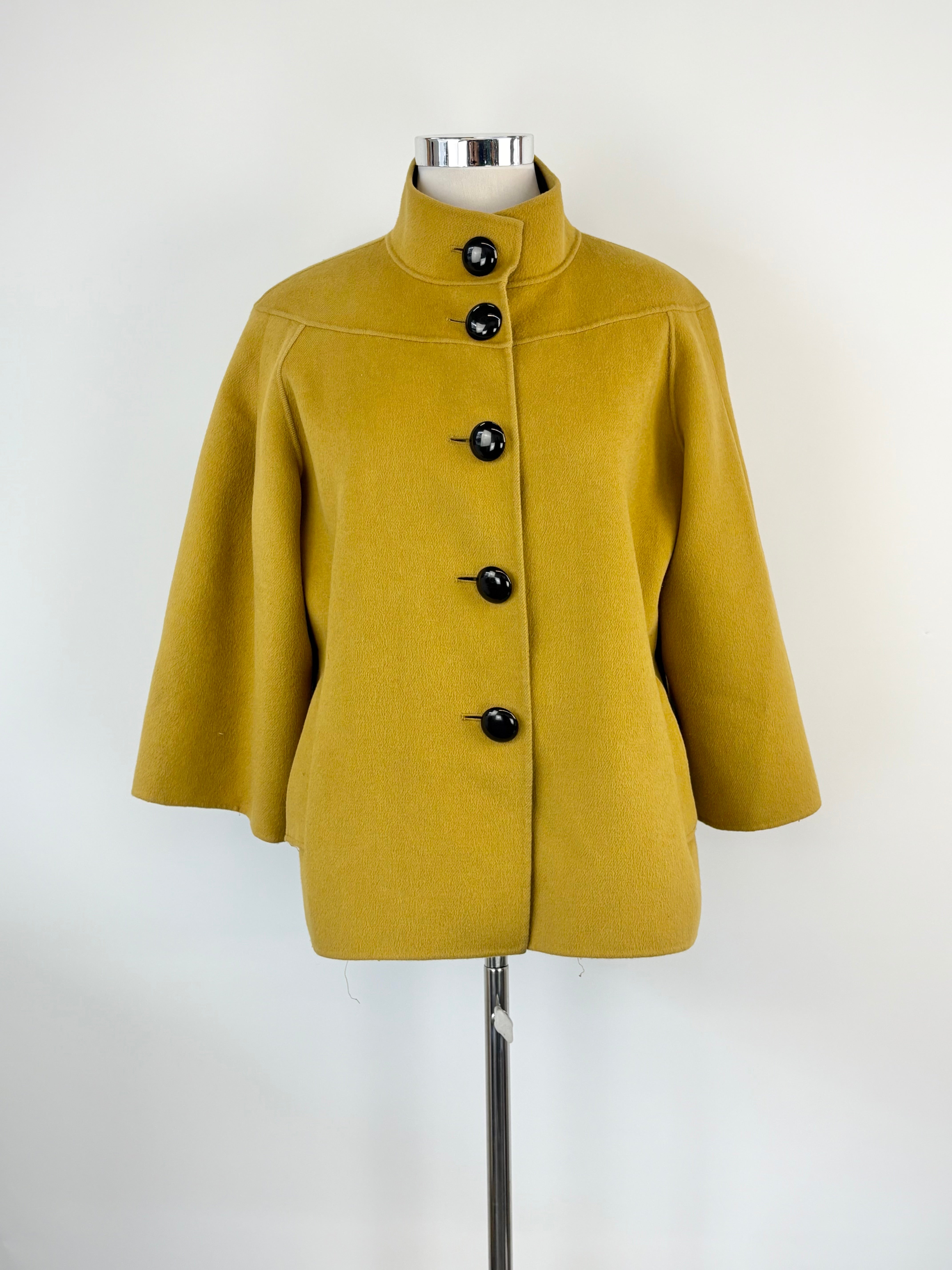 Jaeger London Mustard Yellow Wool-Blend Jacket - AU16