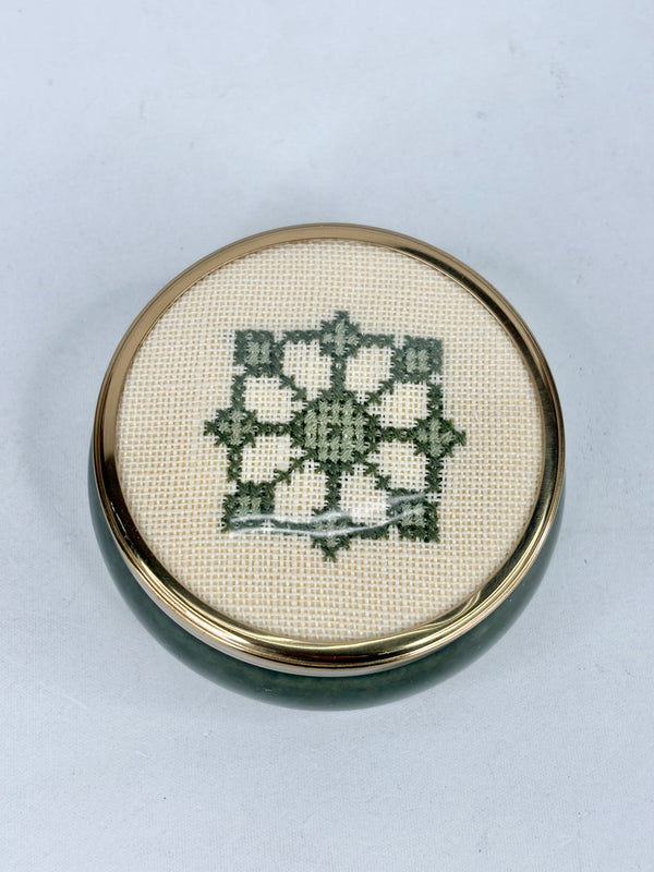 Framecraft Forest Green Porcelain Trinket Box