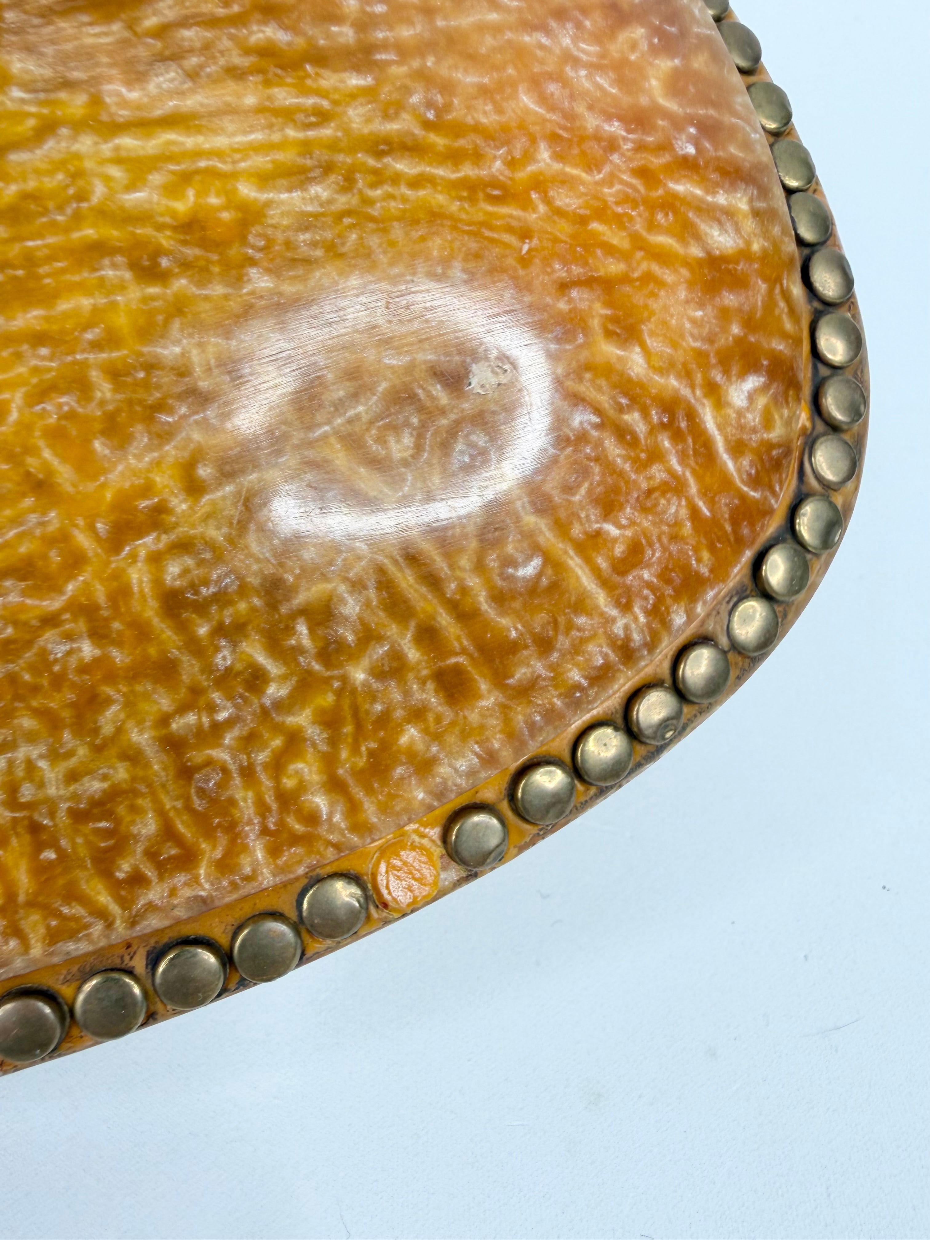 Vintage Amber Lucite Cross Body Purse