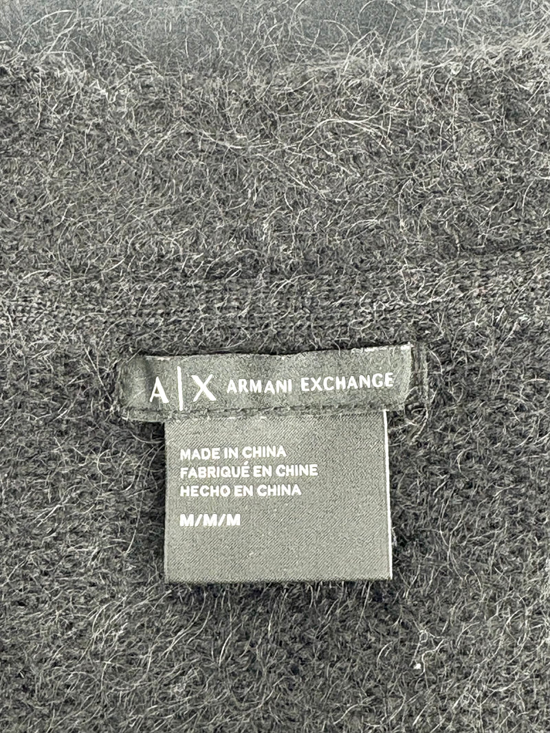 Armani Exchange Black Wool & Mohair Blend Sweater - AU10