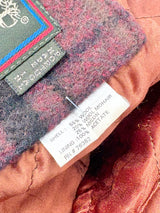 Vintage Timberland Check-Pattern Wool & Mohair Coat - M
