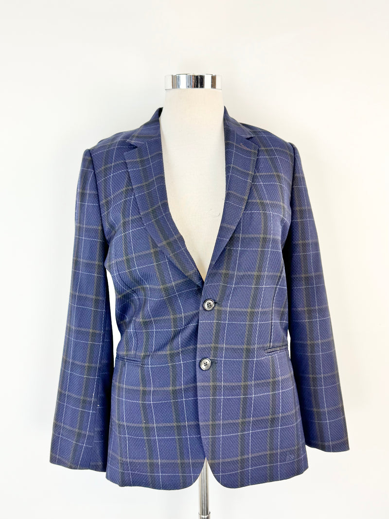 Paul Smith Soho Fit Blue Plaid Wool Suit - 40/50R