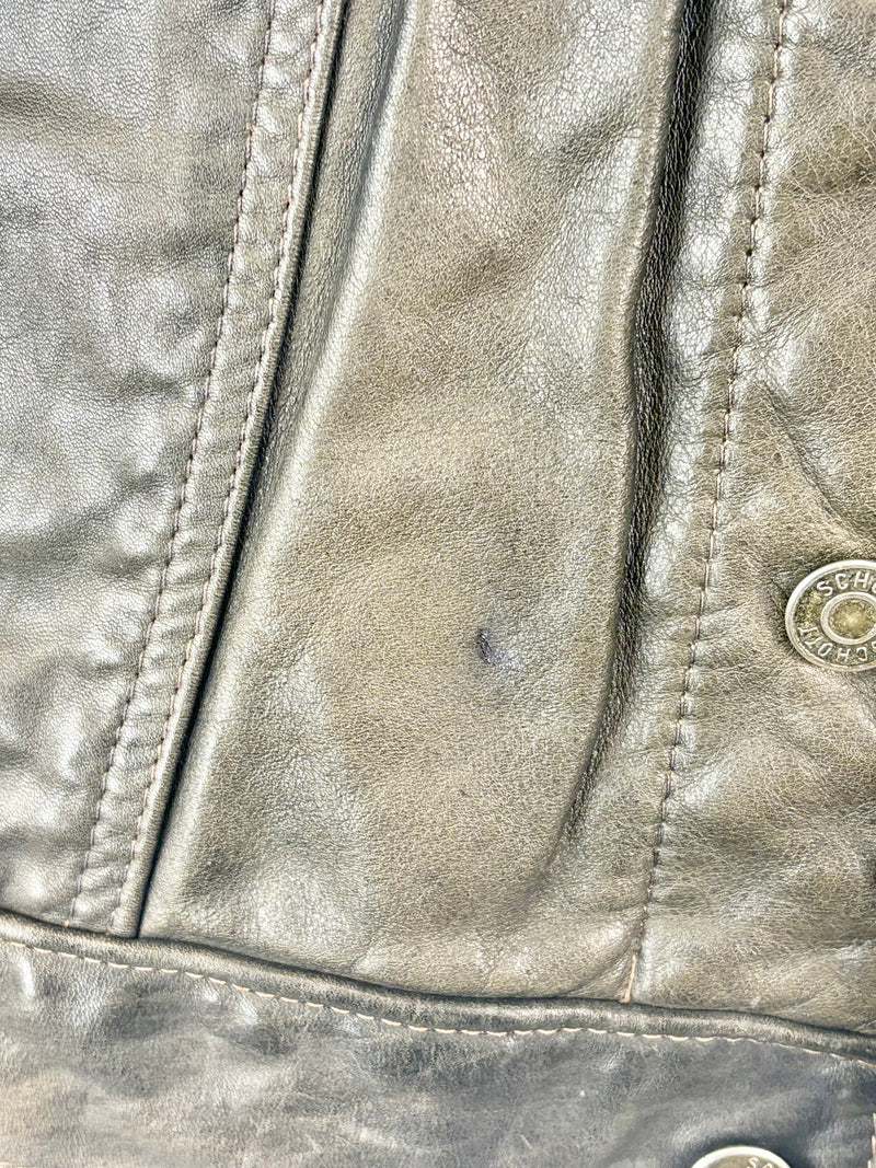 Schott NYC Dark Brown Leather Jacket - M