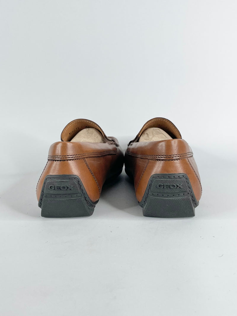 Geox Respira Tan Leather Loafers - EU40