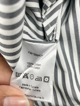 Maison Kitsune Grey & White Striped Shirt Dress - AU8