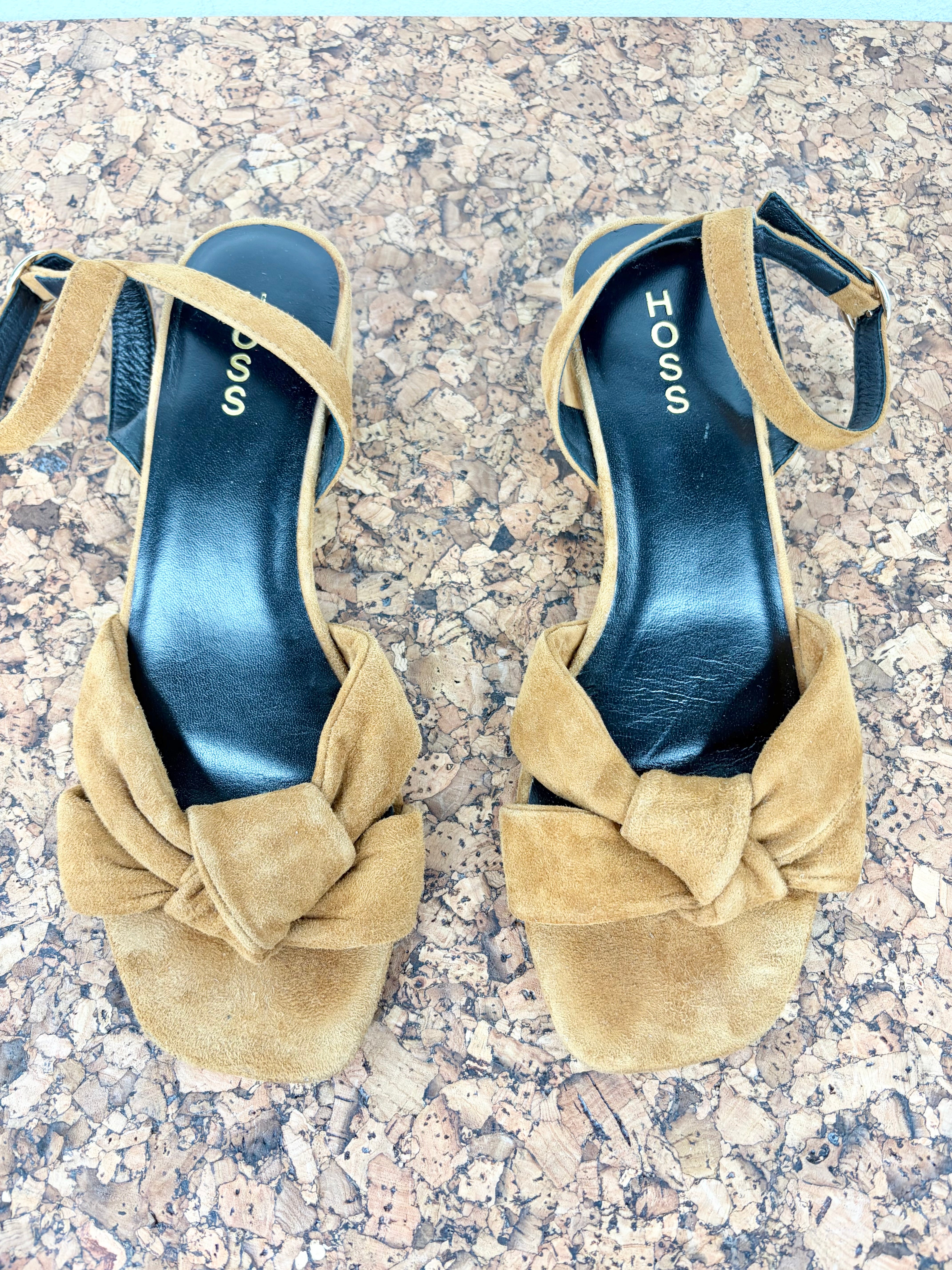 HOSS Belle Suede Tobacco Sandals - EU41