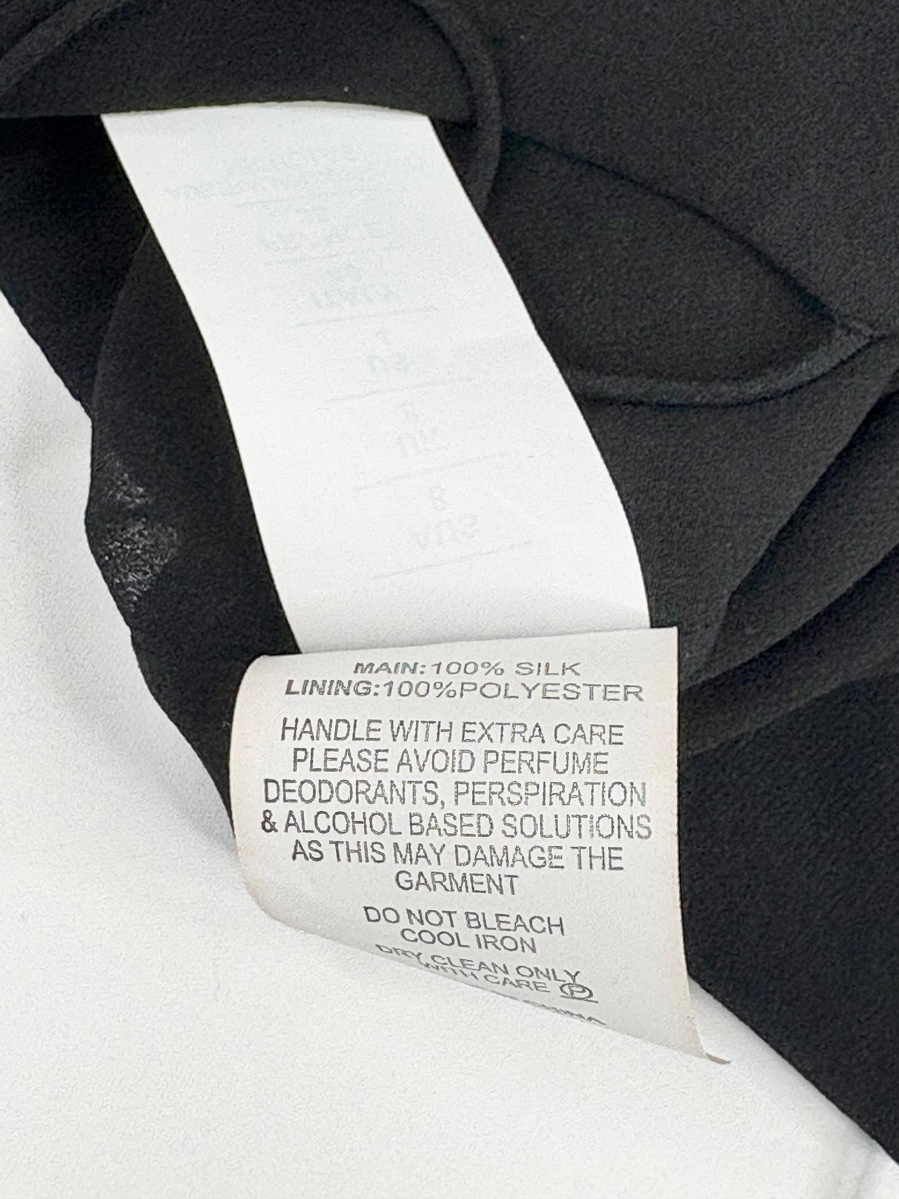 Nicholas Black Silk Ruched-Waist Strappy Gown - AU8