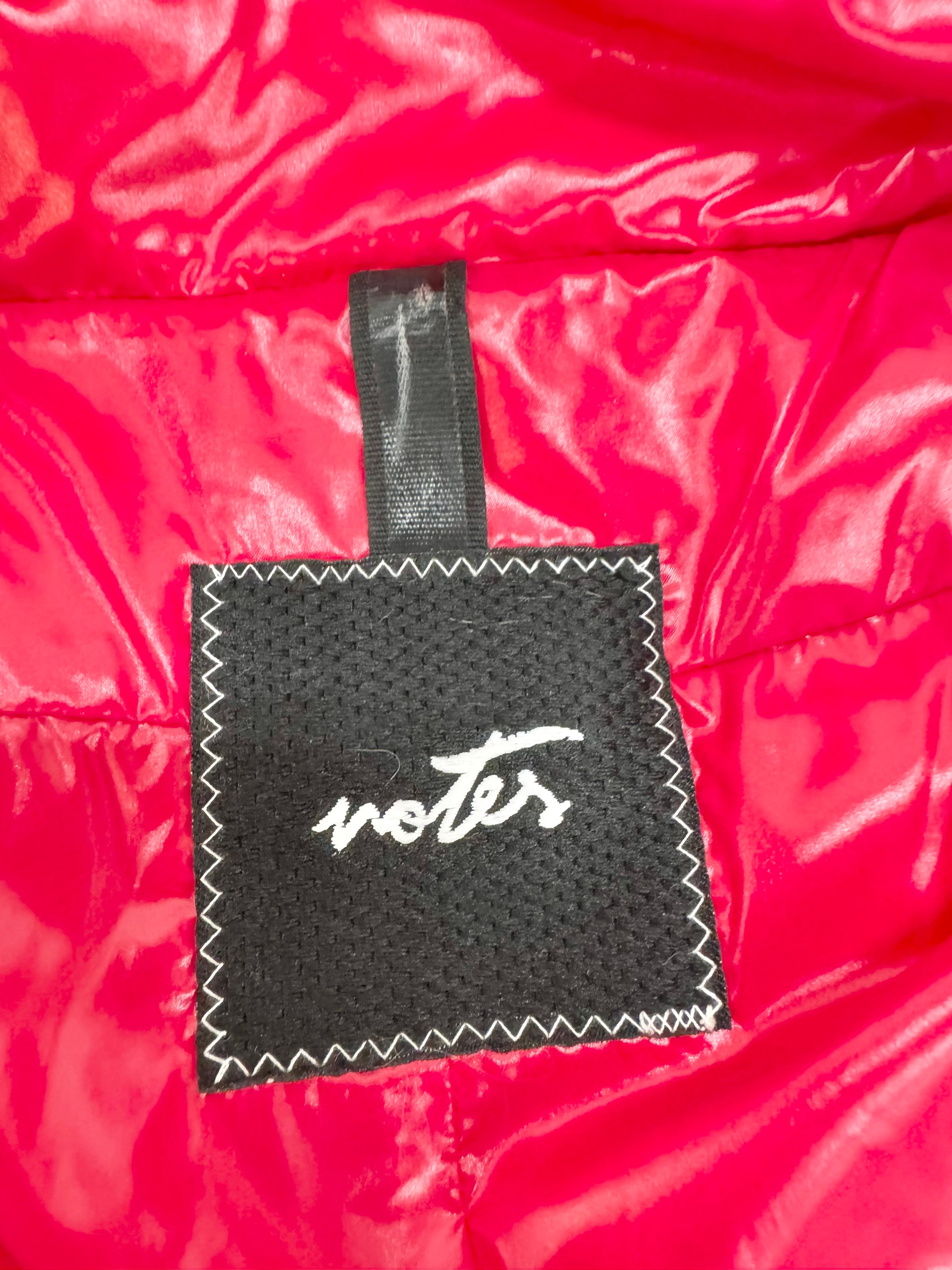 Notes Glossy Hot Pink Zipper Puffy Jacket - AU10