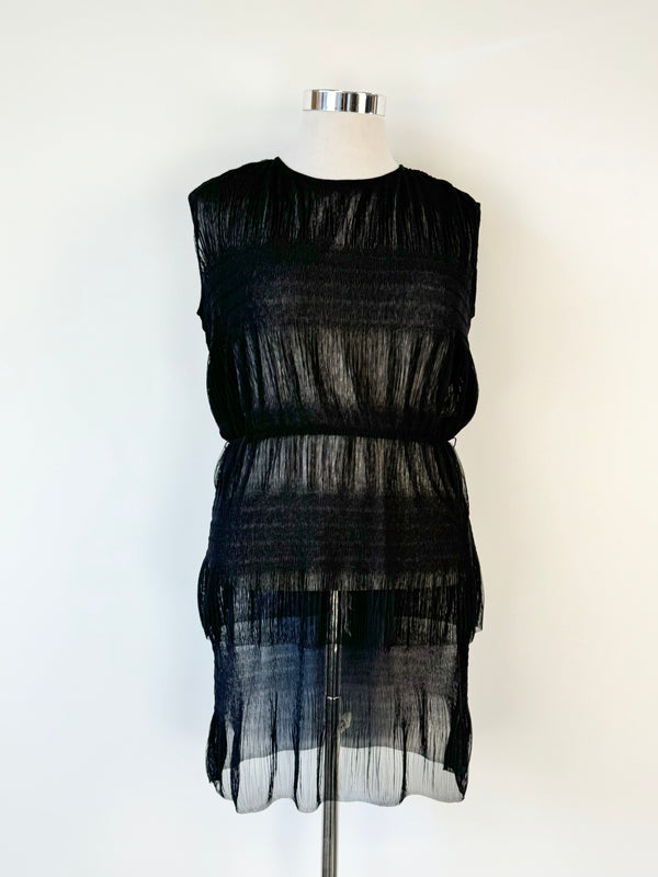 Maje Sheer Black Mesh Dress NWT - AU10/12