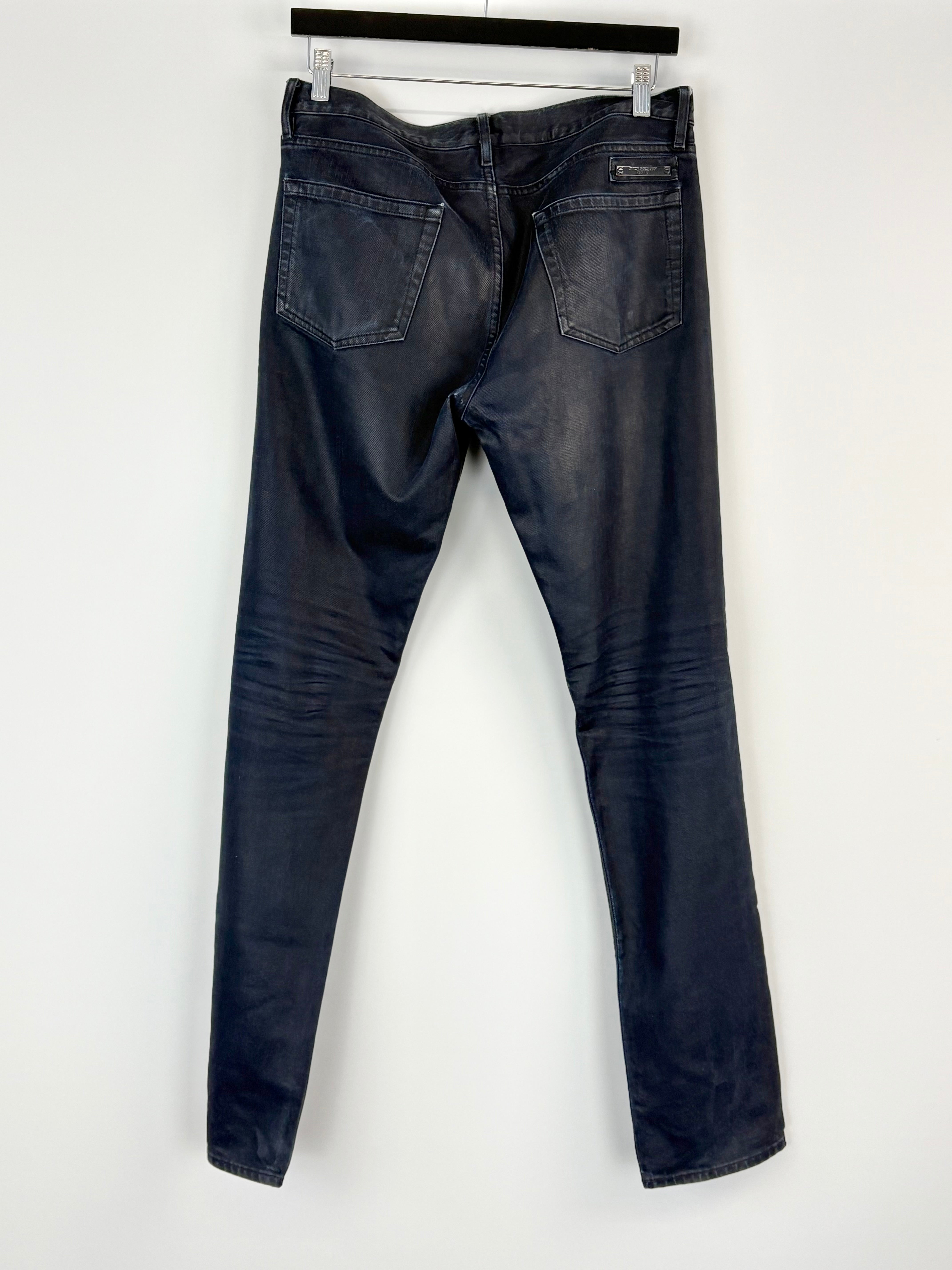 Burberry Brit Waxed Indigo Skinny Jeans - 32R