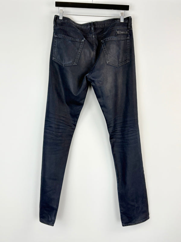 Burberry Brit Waxed Indigo Skinny Jeans - 32R