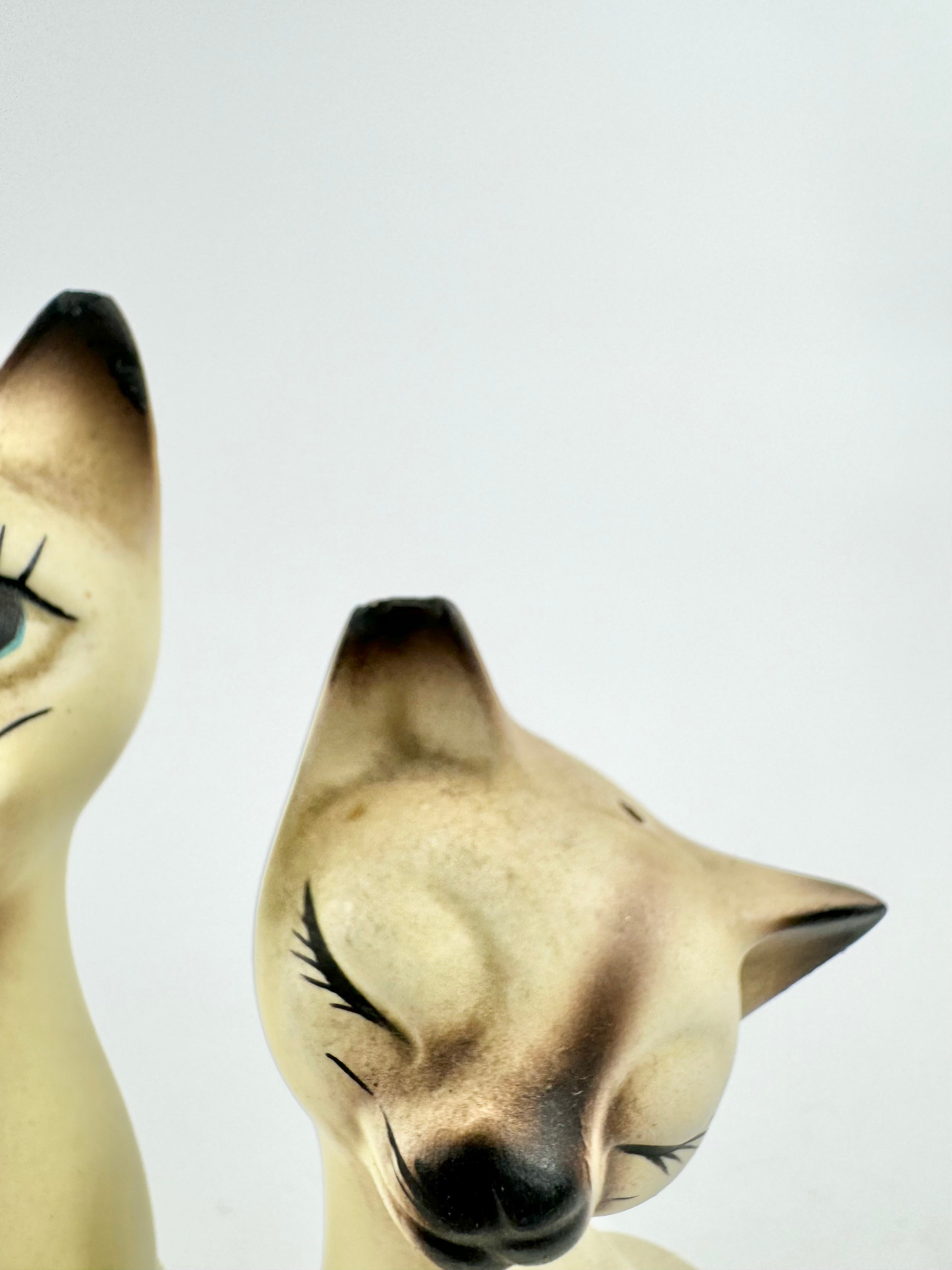 Mid Century Japanese Siamese Cat Salt & Pepper Shakers