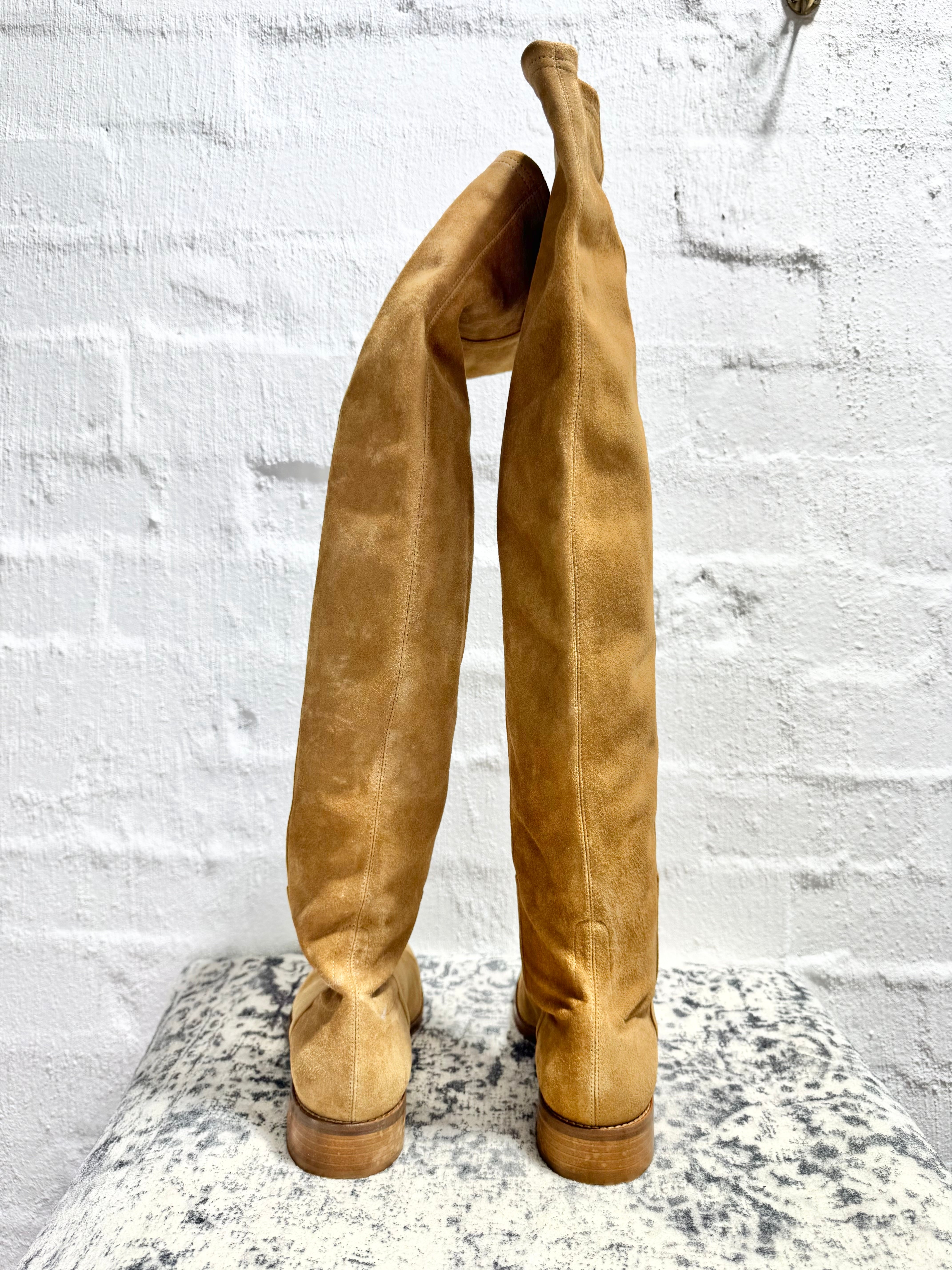 Husk Cognac 'Soho' Thigh High Boots - EU38