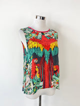 Alice McCall Silk Parrot Print Vest - AU10