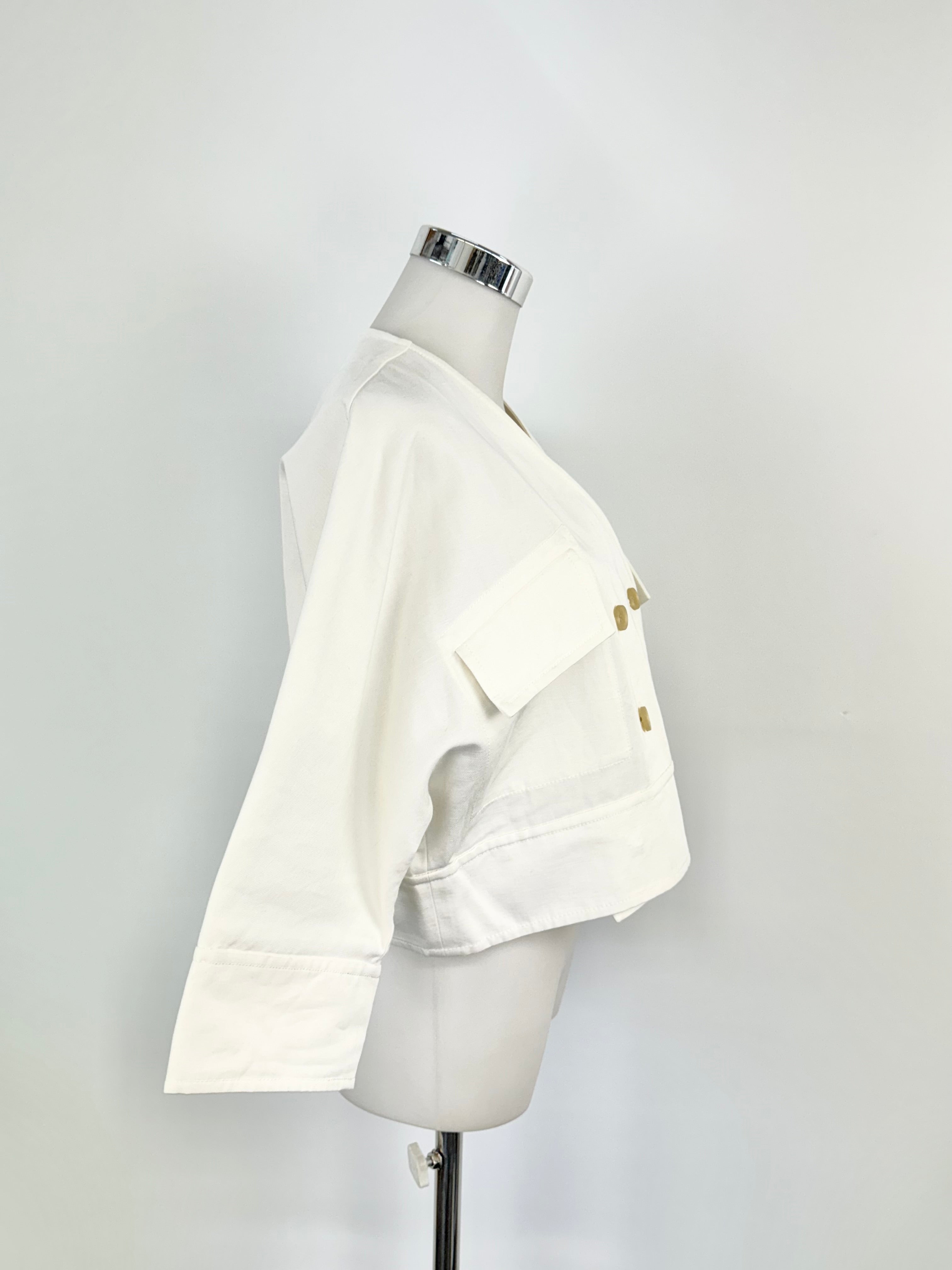 Oroton White Cropped Jacket - AU10
