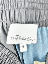 3:1 Philip Lim Black & Orange Cherry Patterned Sheer Slacks - AU8/10