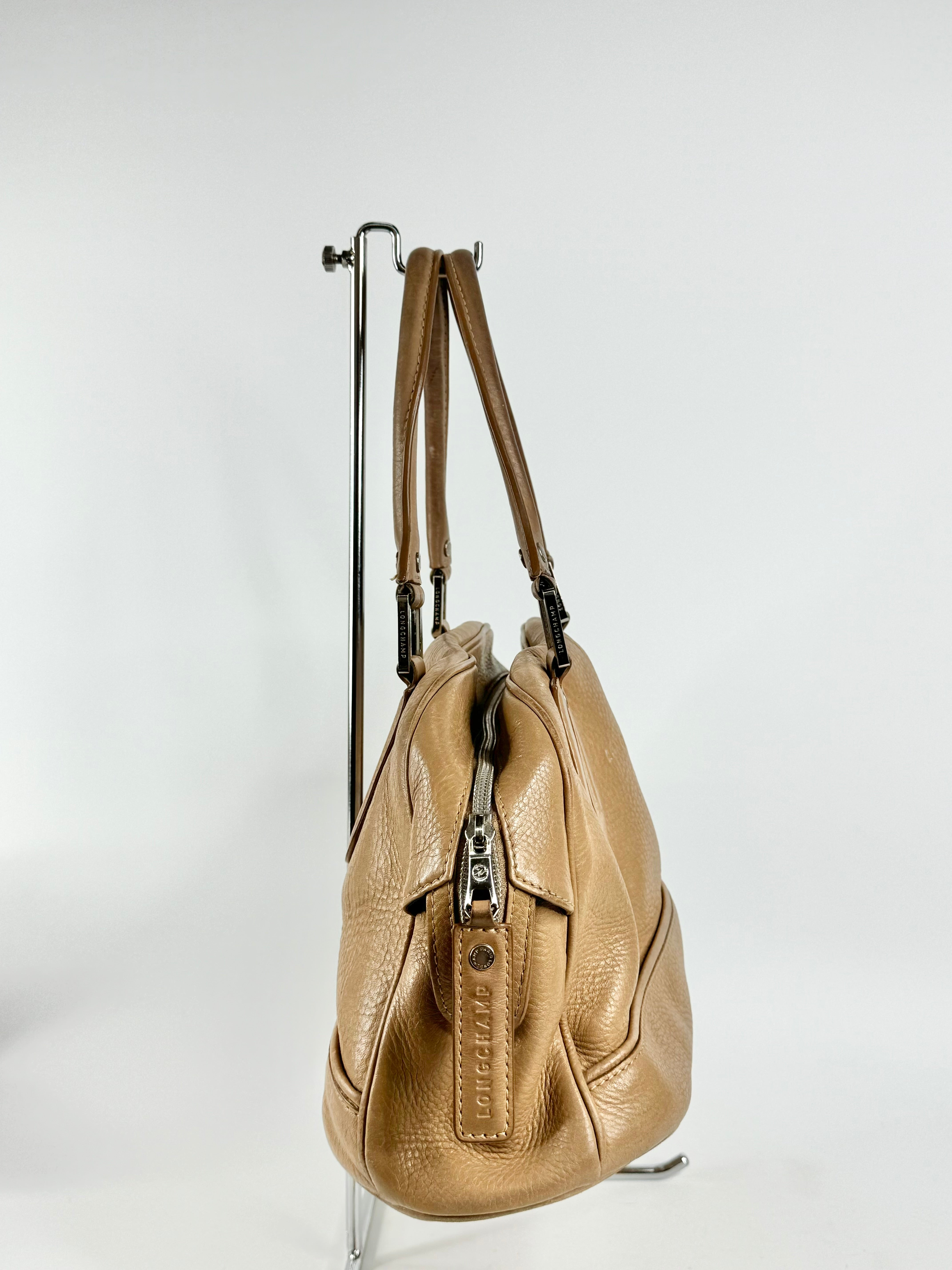 Longchamp Biscuit Leather Baguette