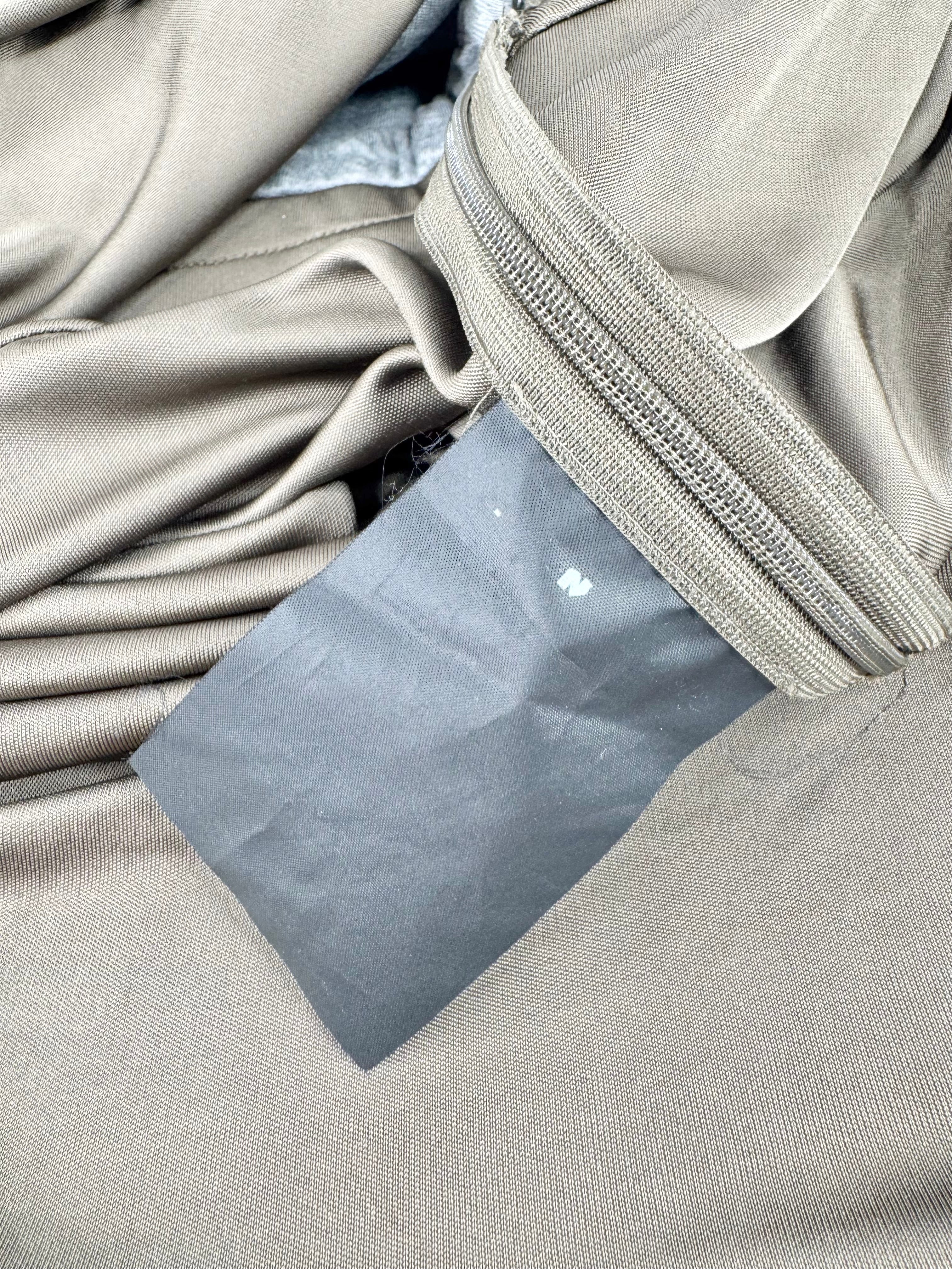 Alexander Wang Grey & Green Draped Grecian Dress - AU10