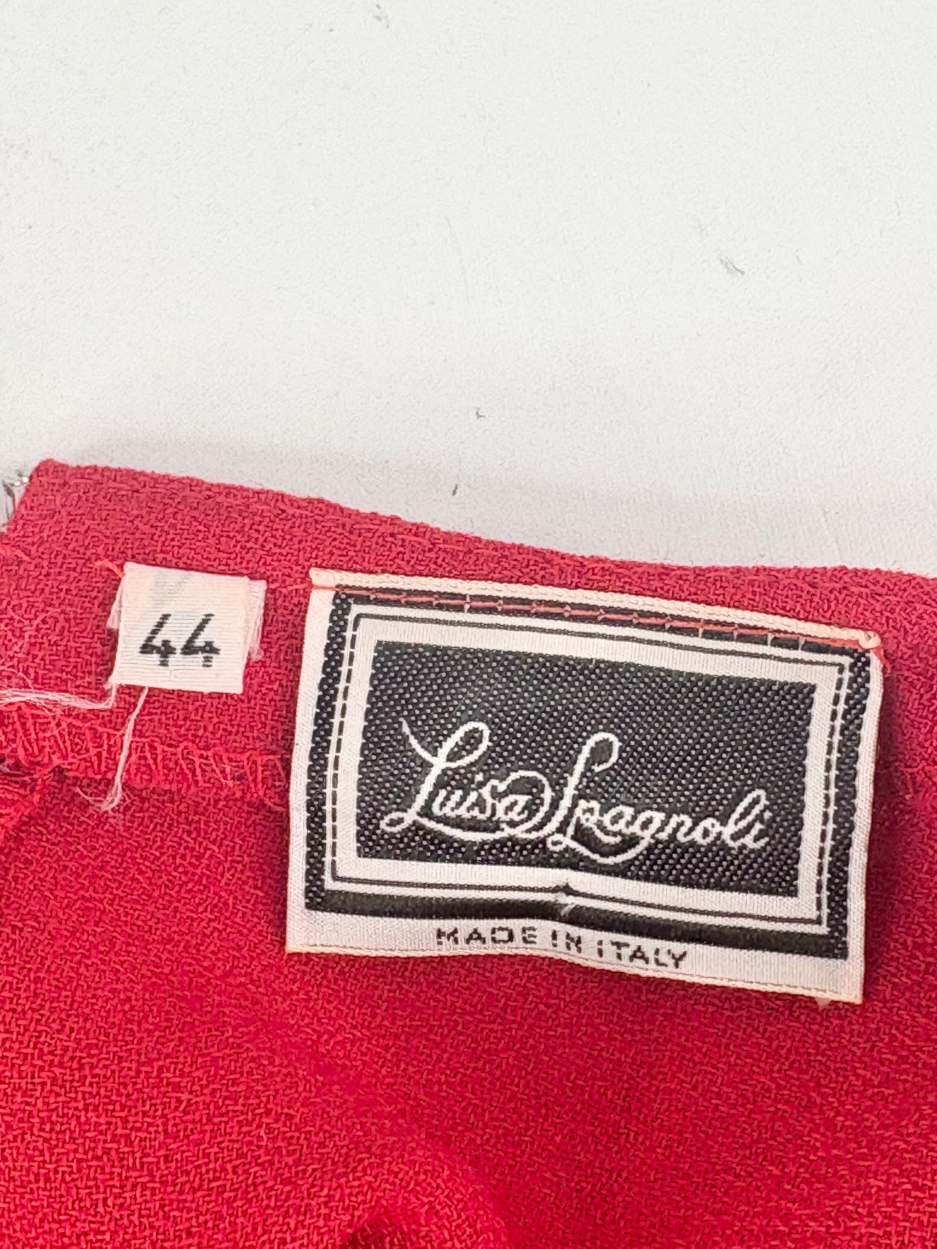 Luisa Spagnoli Vintage Scarlet-Red Blouse & Skirt Set - AU10/12