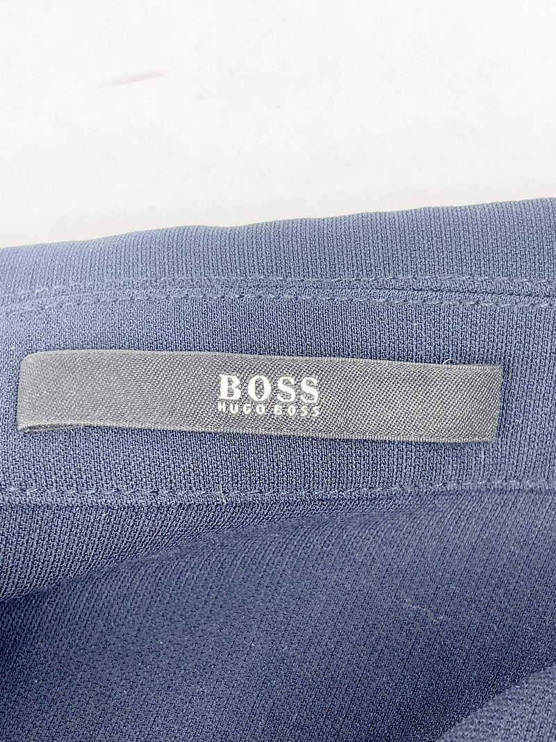 Boss Hugo Boss Navy Blue Zip-Up 'Hanetta' Midi Dress - AU12