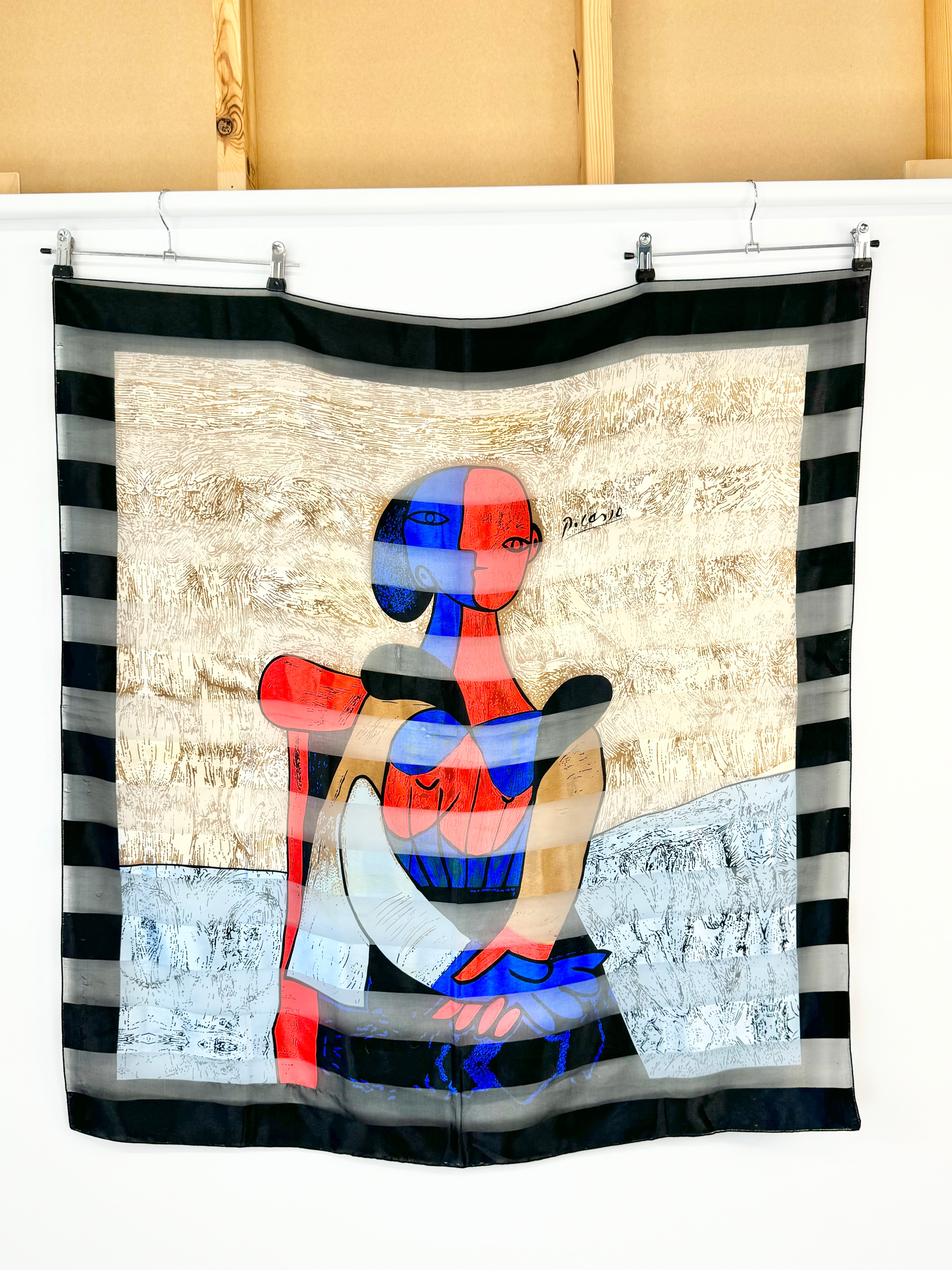 Vintage Picasso Pattern Polyester Scarf