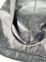 Modapelle Vintage Black Leather Shoulder Bag