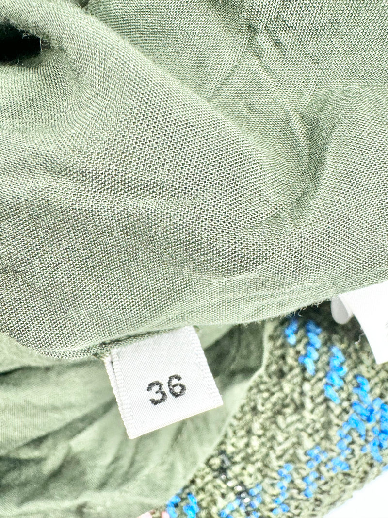 Essential Antwerp Green, Pink & Blue Plaid Coat - AU12
