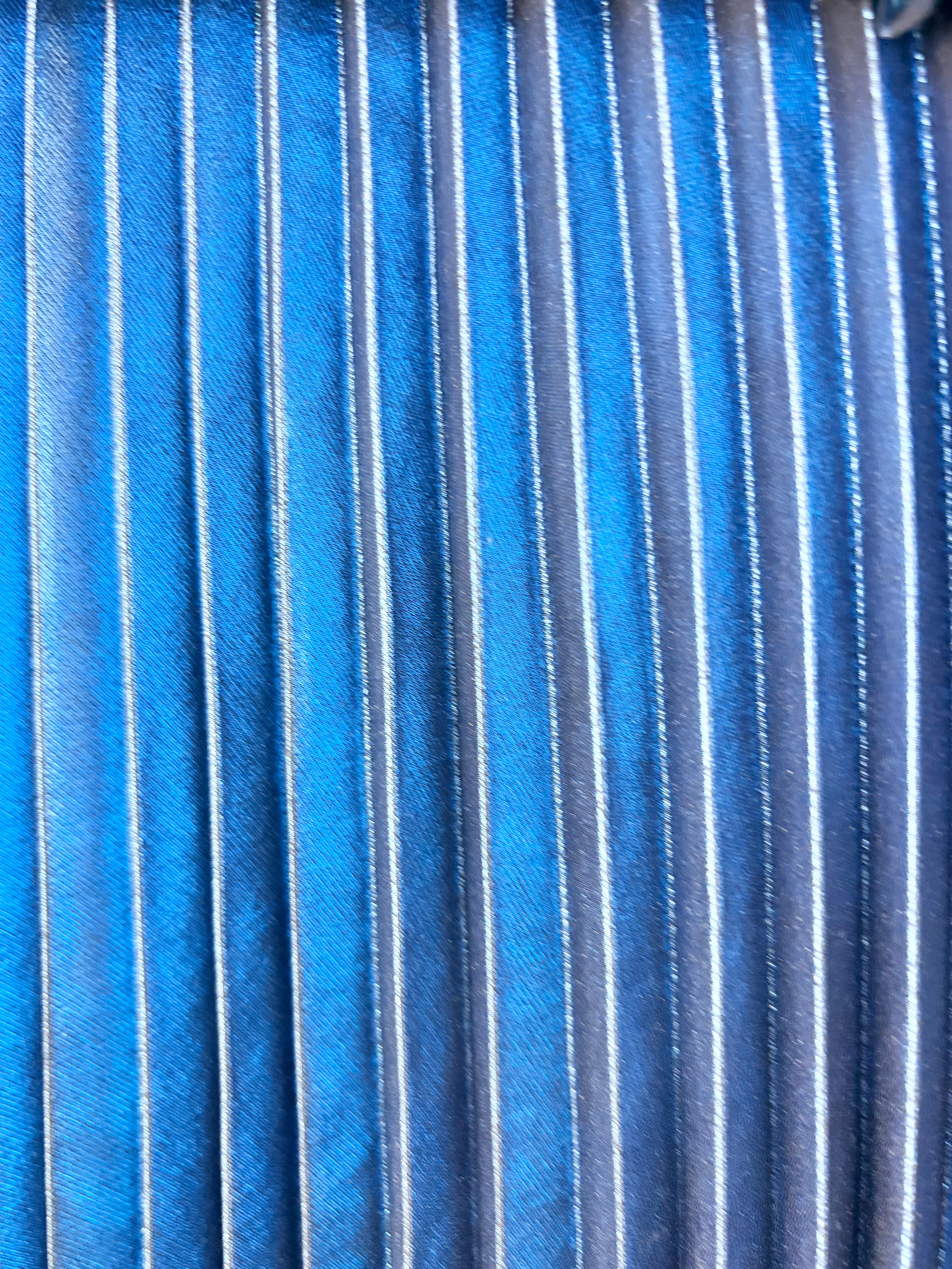 A.L.C x Barneys Blue Metallic 'Harley' Tiered Pleated Midi Skirt - AU8/10
