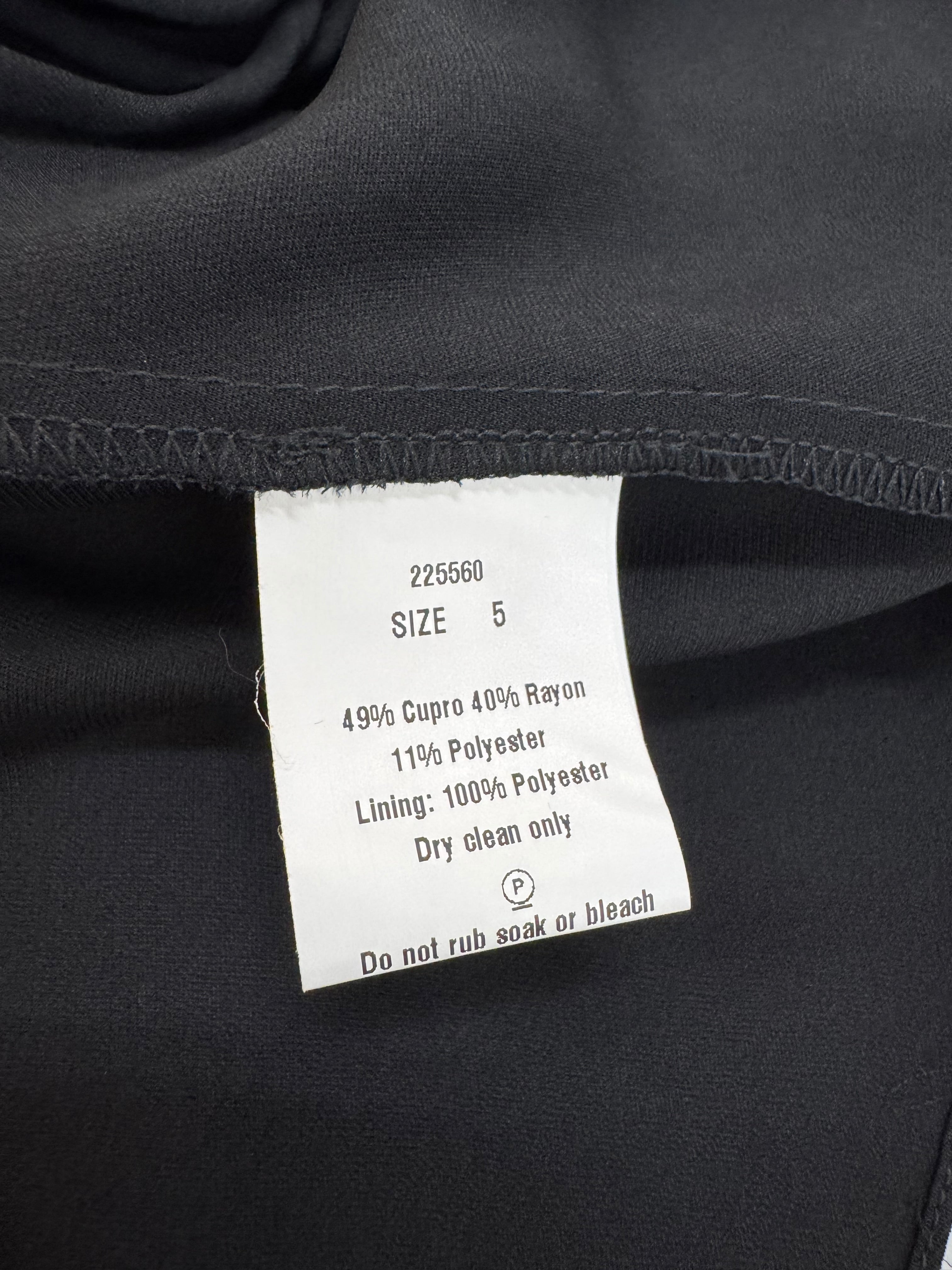 Bianca Spender Black Ruched Front Draped Blouse - AU14