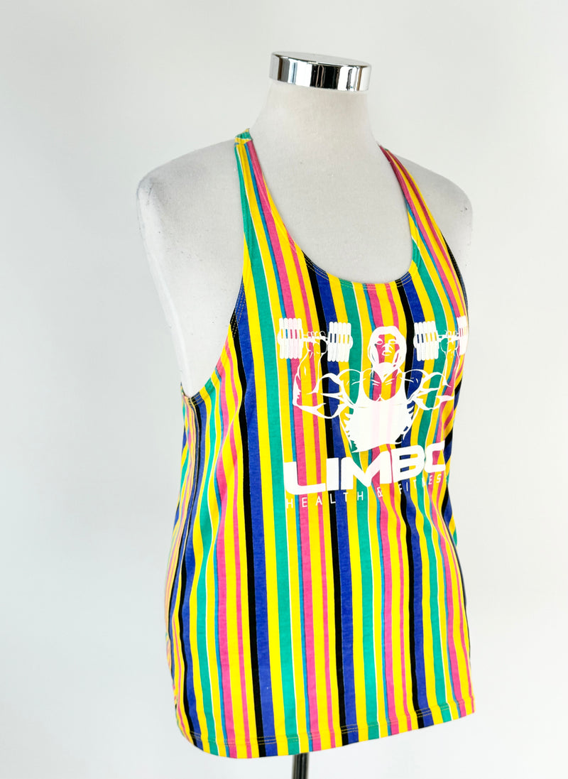 Vintage Black & Blue Muscle Singlet - M