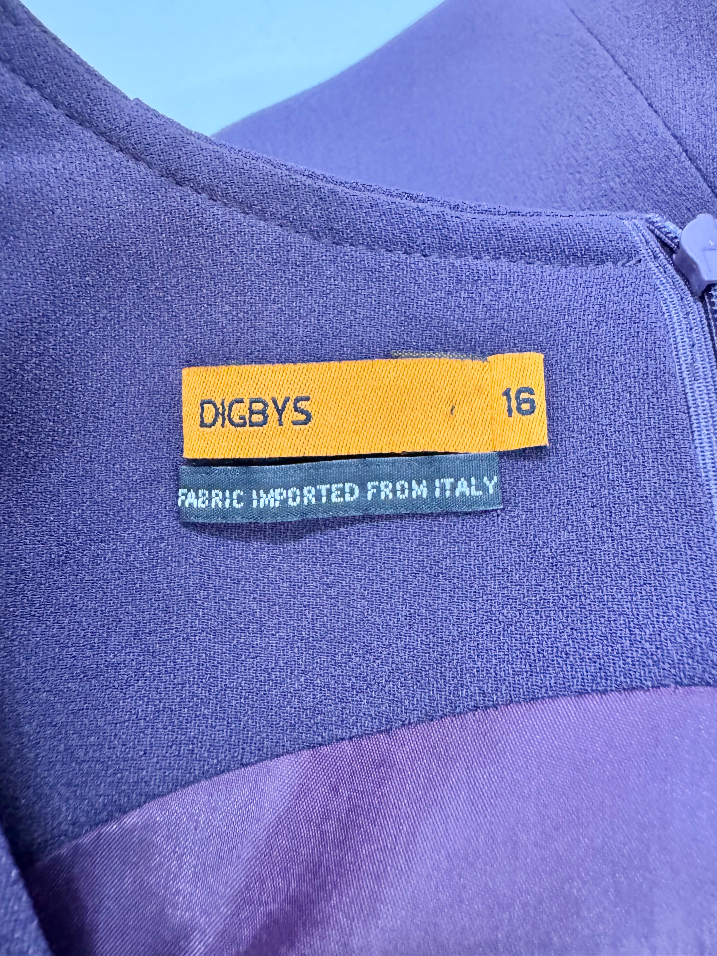 Digby's Dark Violet Crepe A-Line Dress - AU12/14