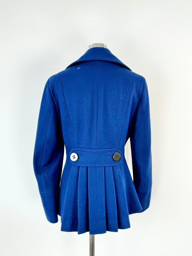 Calvin Klein Deep Blue Wool Blend Coat - AU10