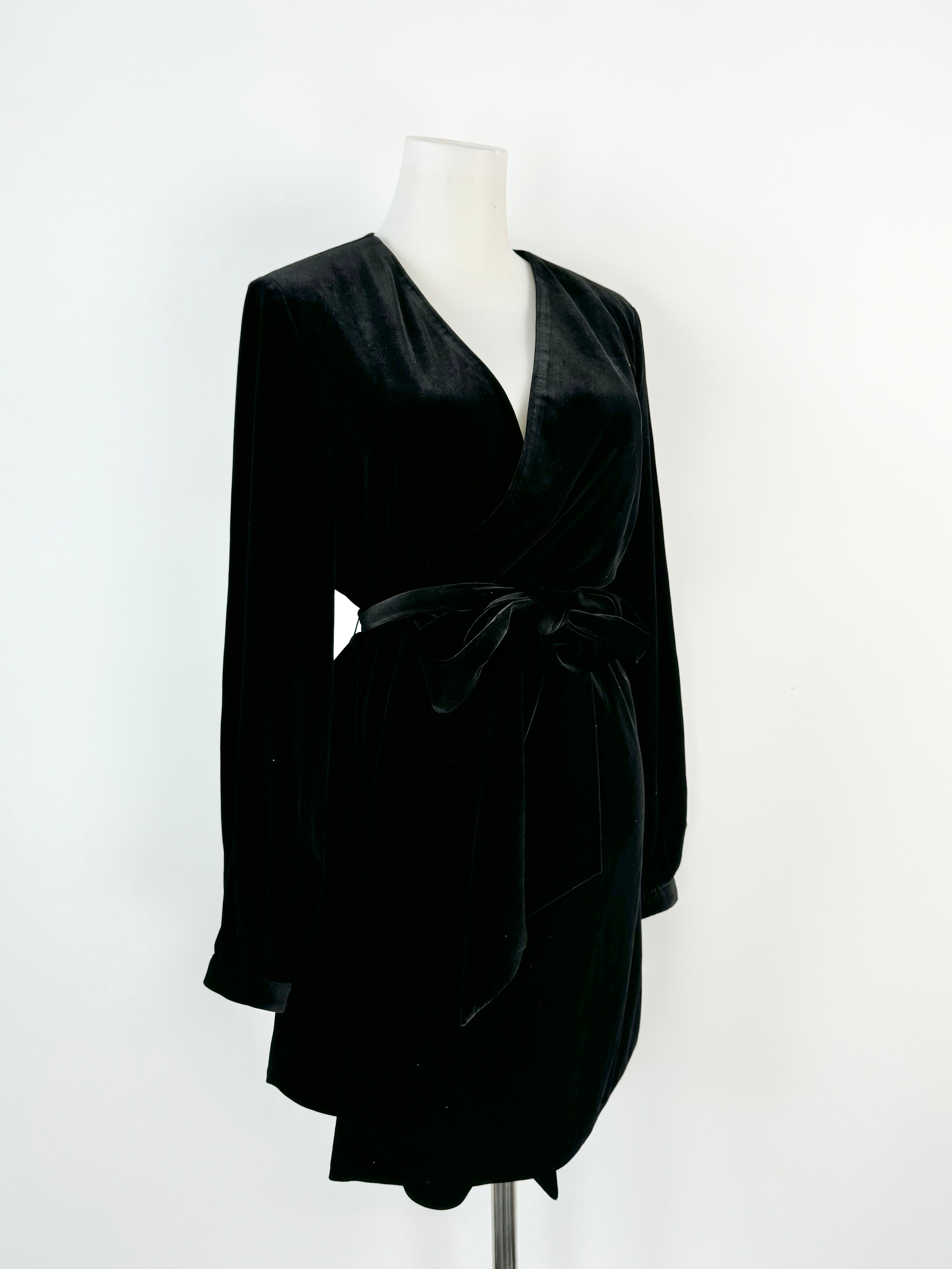 Mossman Black Velvet 'The Jagger' Mini Dress NWT - AU8