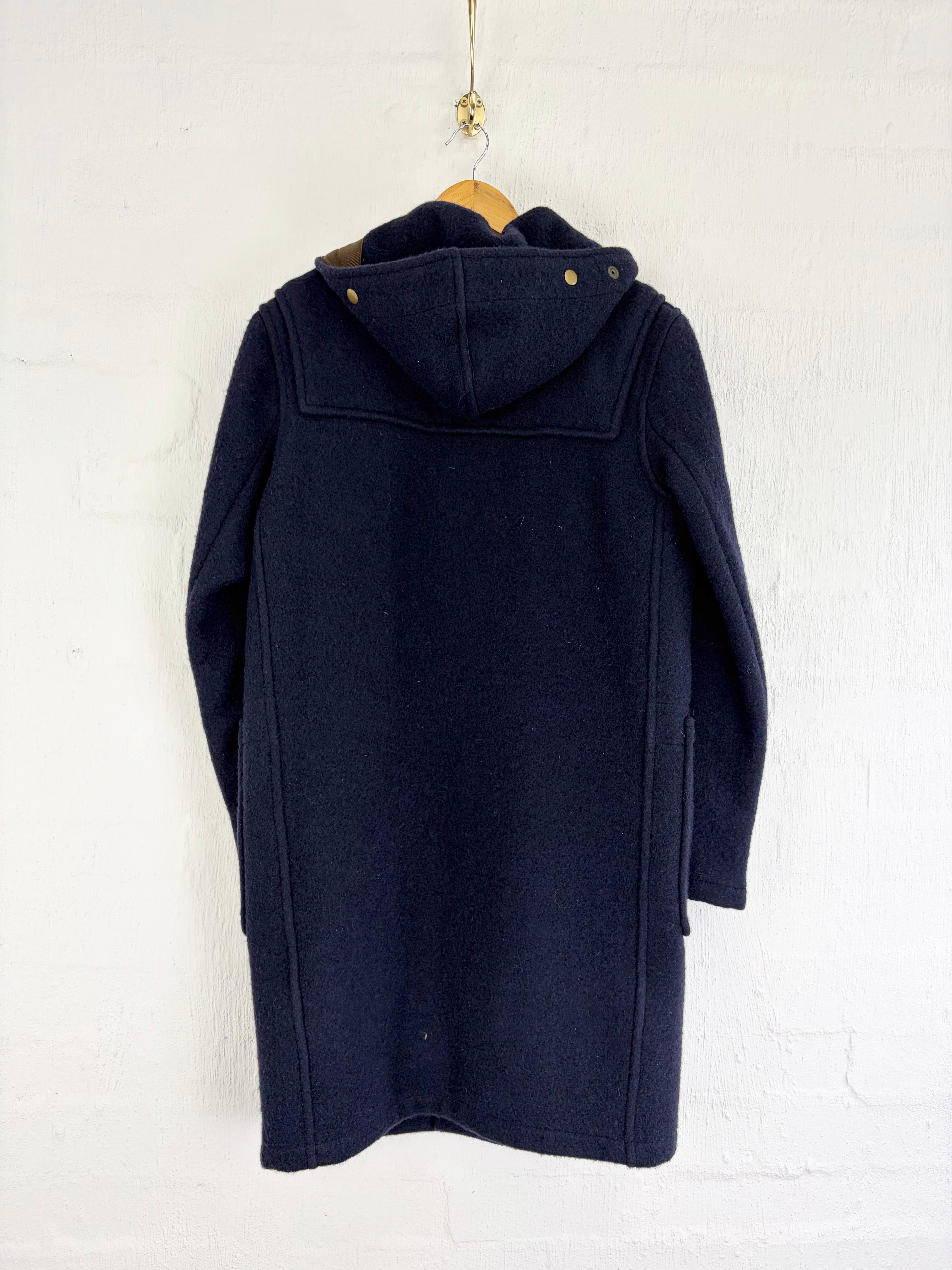Fred Perry Navy Wool Button Up Coat - M