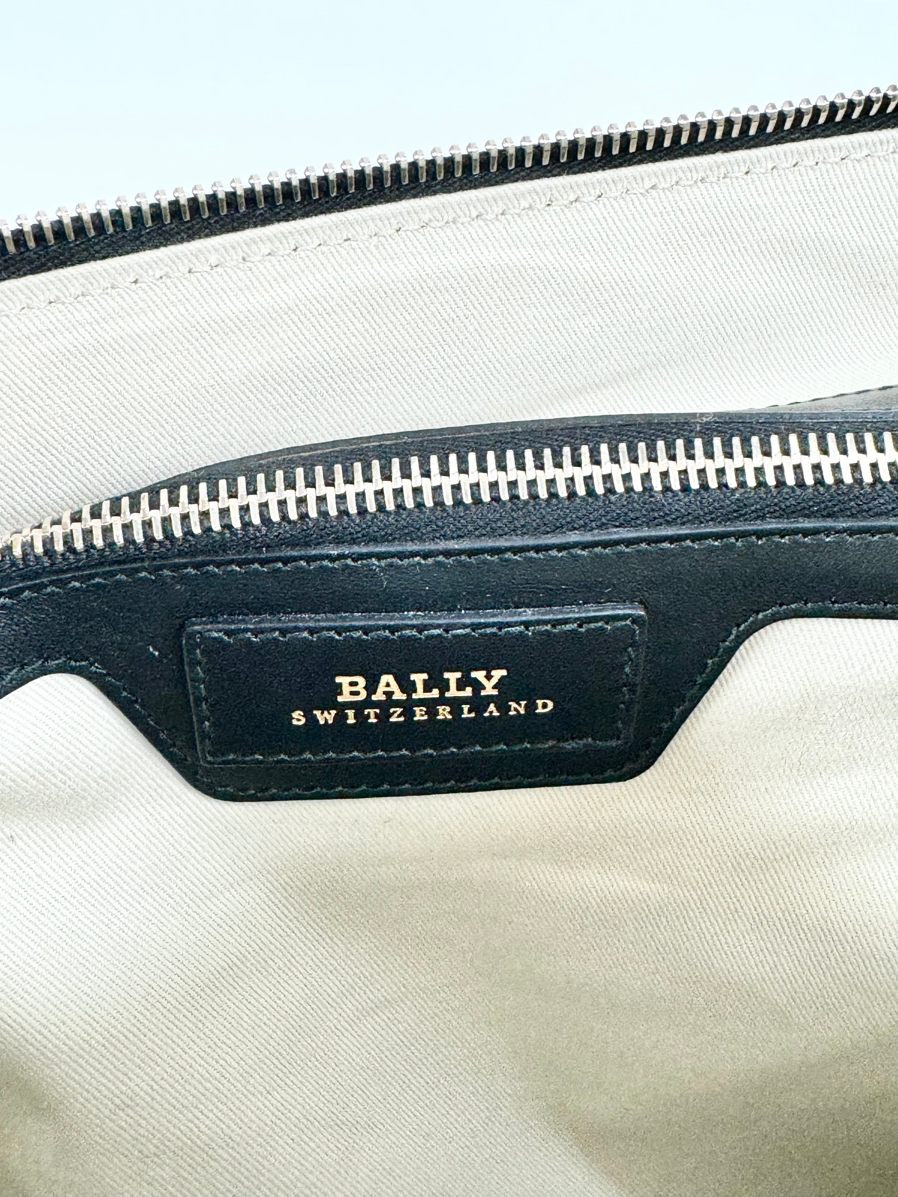 Bally Black Grey & Tan Tricolour Tote Bag