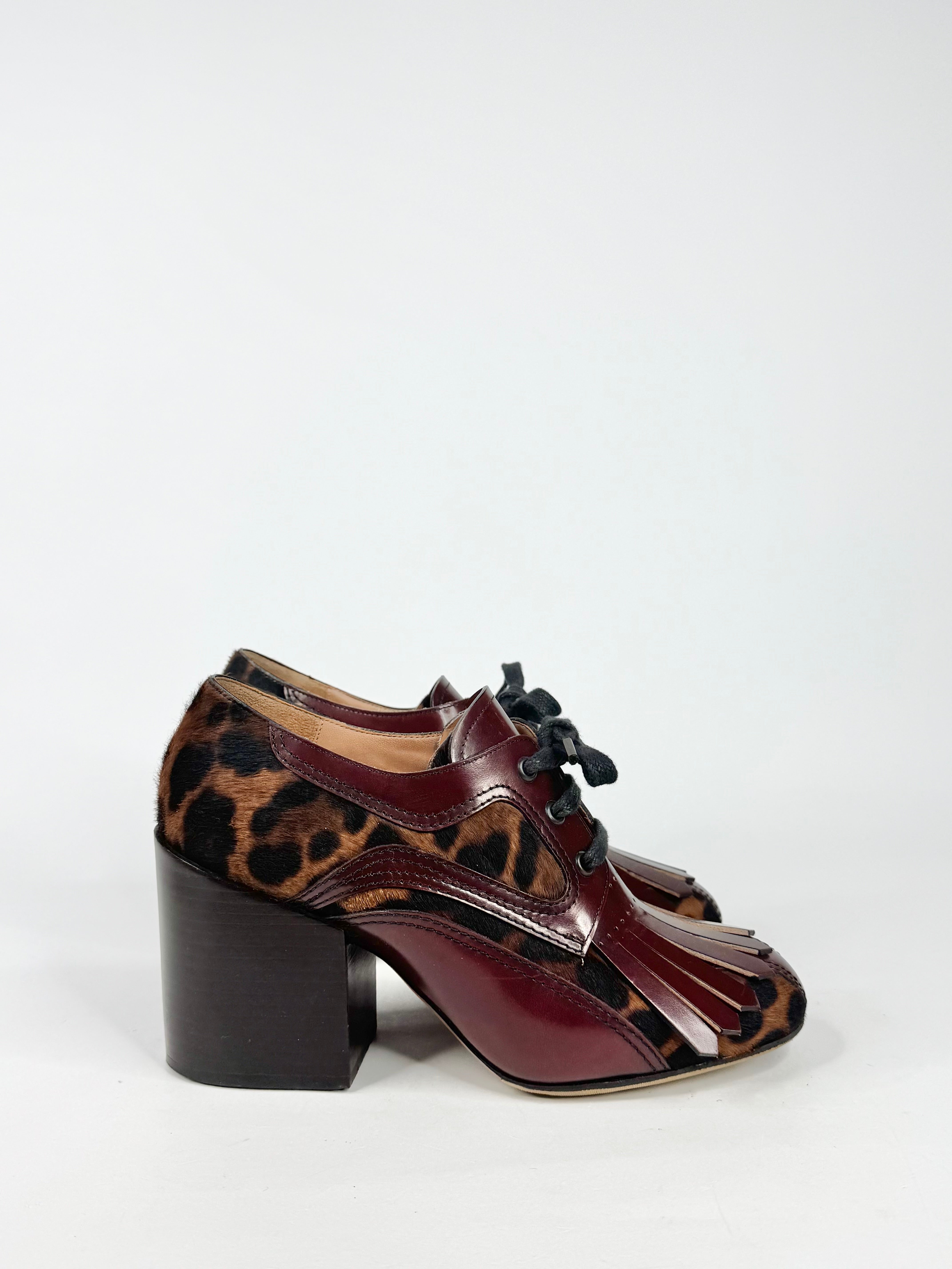 Dries van Noten Leopard Print Heeled Loafer - EU39.5
