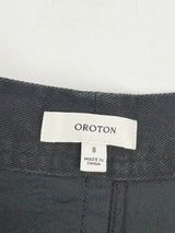 Oroton Black Denim Wrap Skirt - AU8