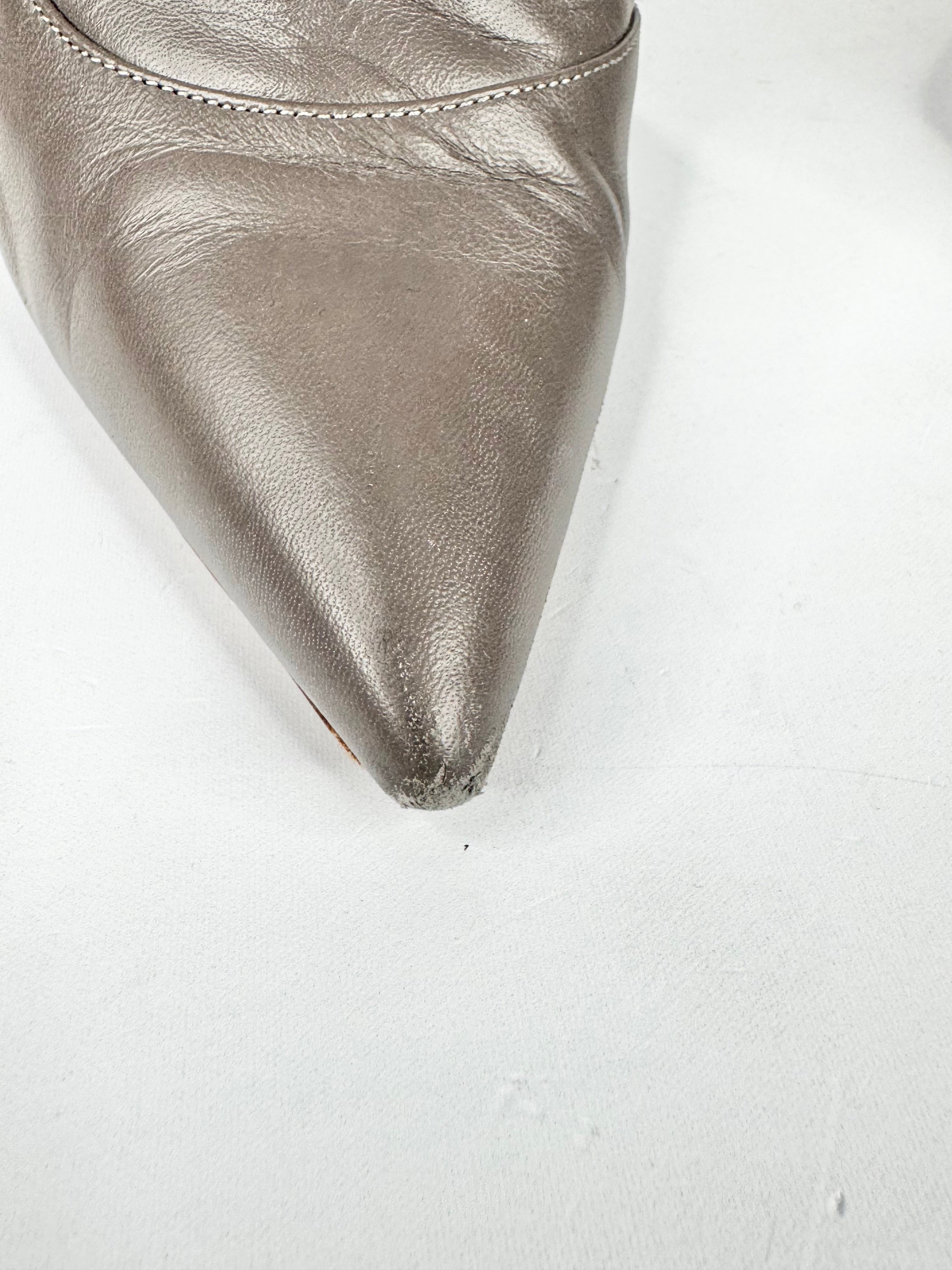 Malone Souliers Ash Grey Twist Stilettos - EU37.5