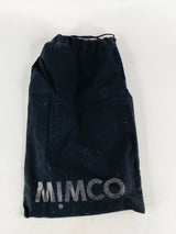 Mimco Burnished Silver Leather & Glitter Pouch