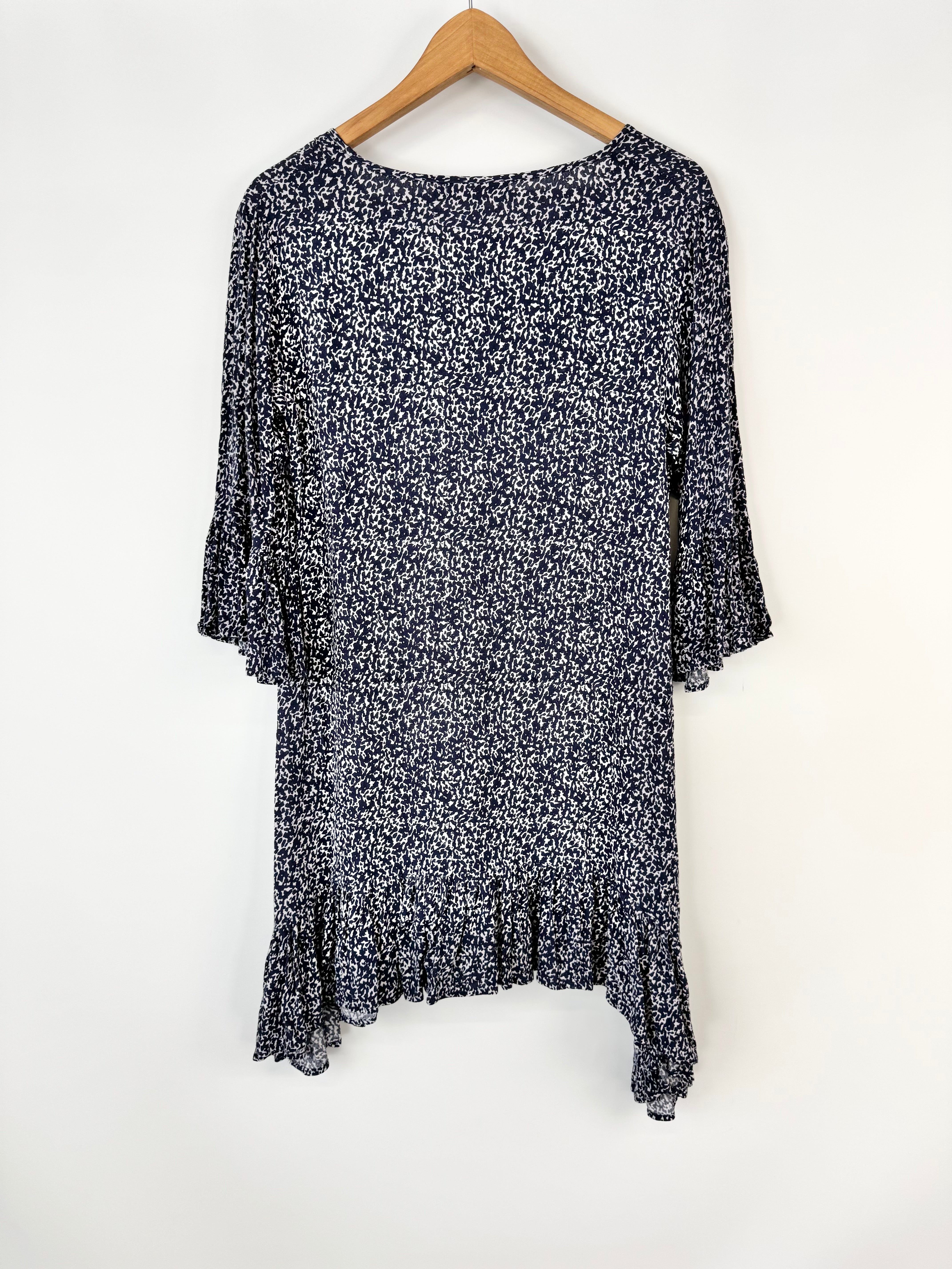 Mister Zimi Blue Patterned Oversized Dress - AU8