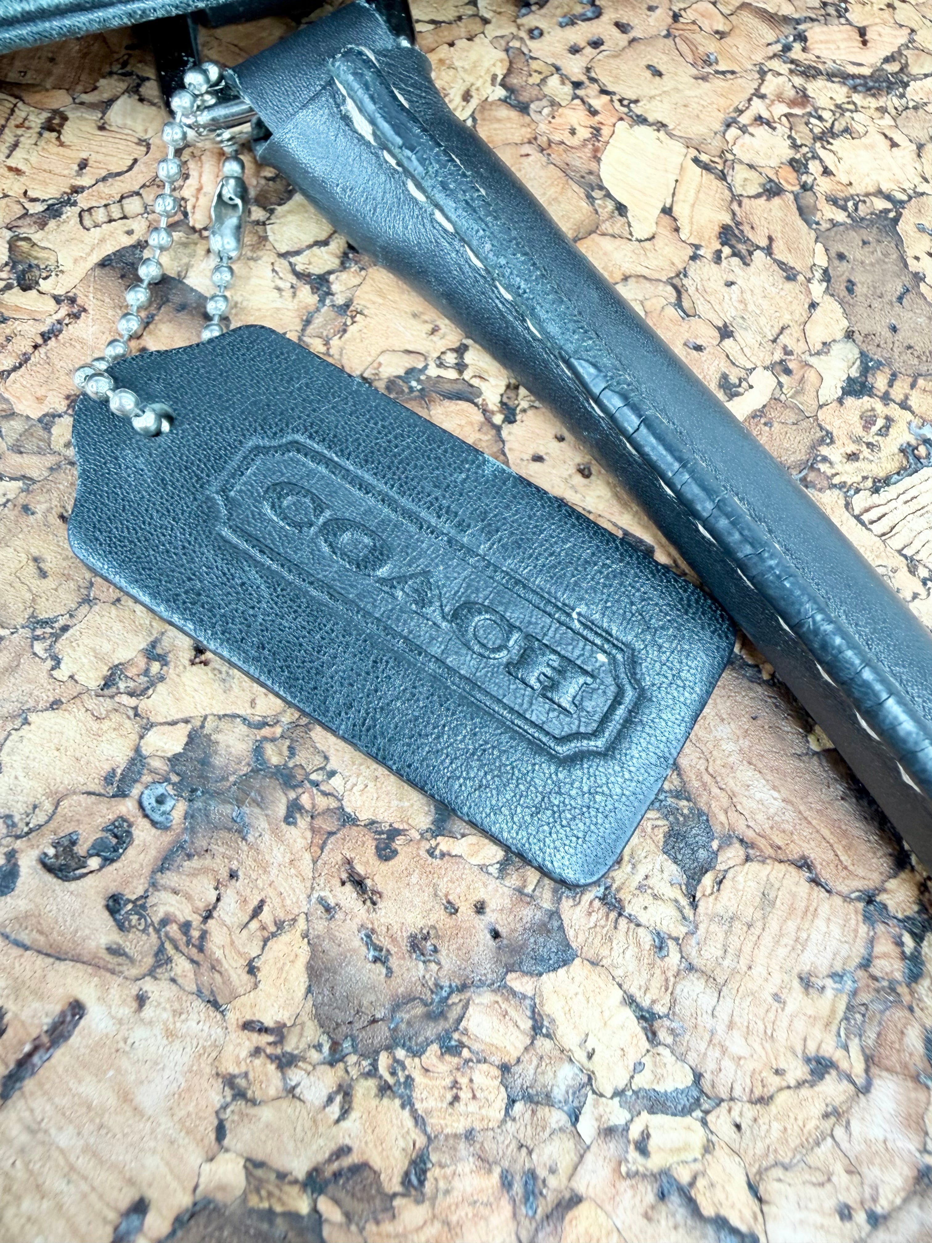 Vintage Coach Black Tote Shoulder Bag