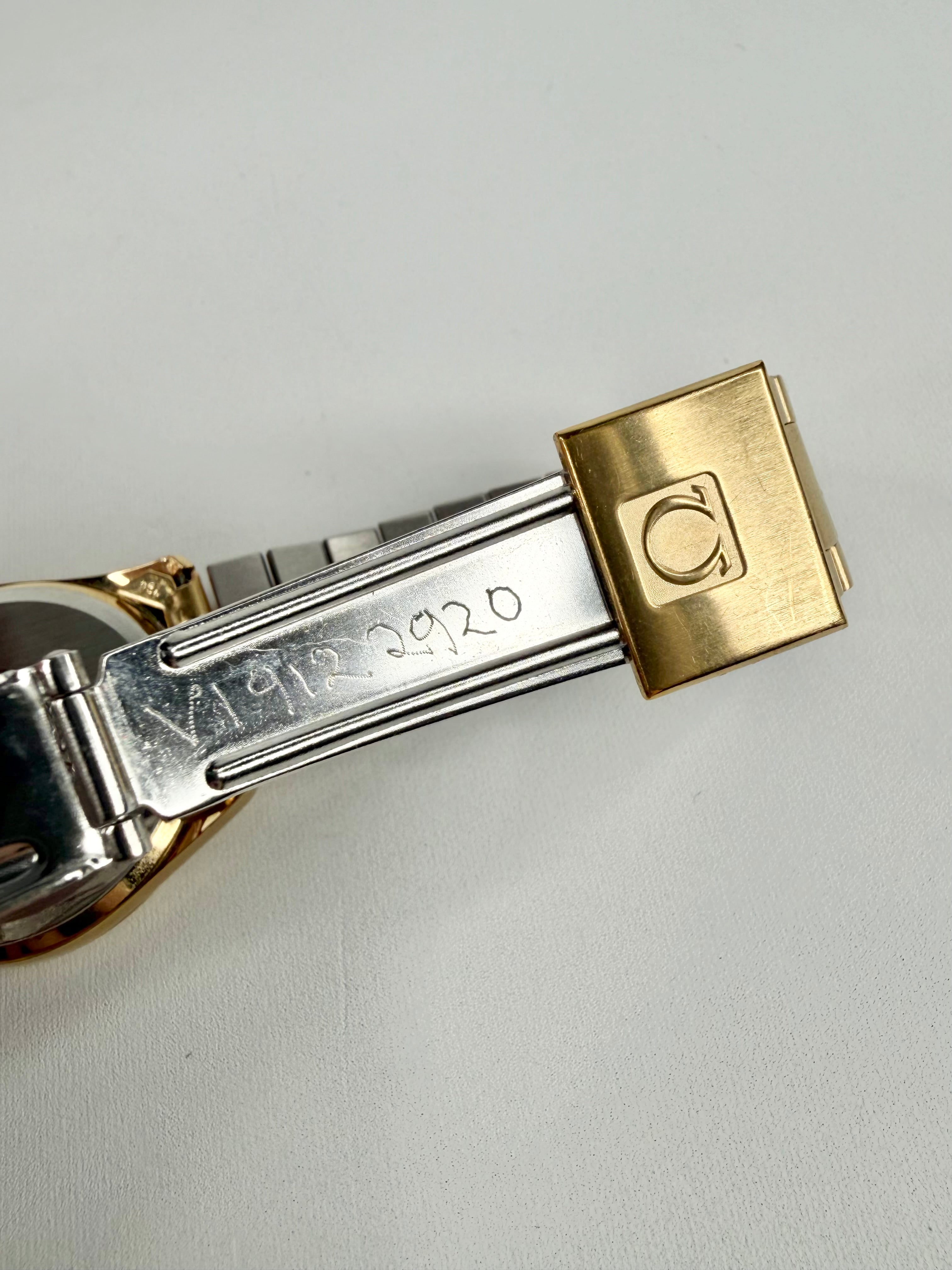 Vintage 80s Omega Gold Toned 'Seamaster' Quartz Watch in Box
