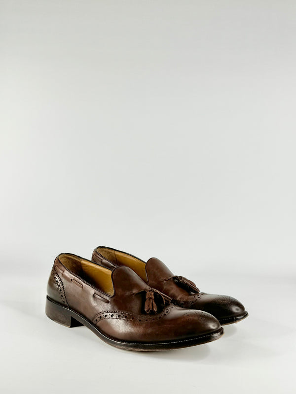 Wall + Water Cedar Brown Brogue Loafers - US11.5