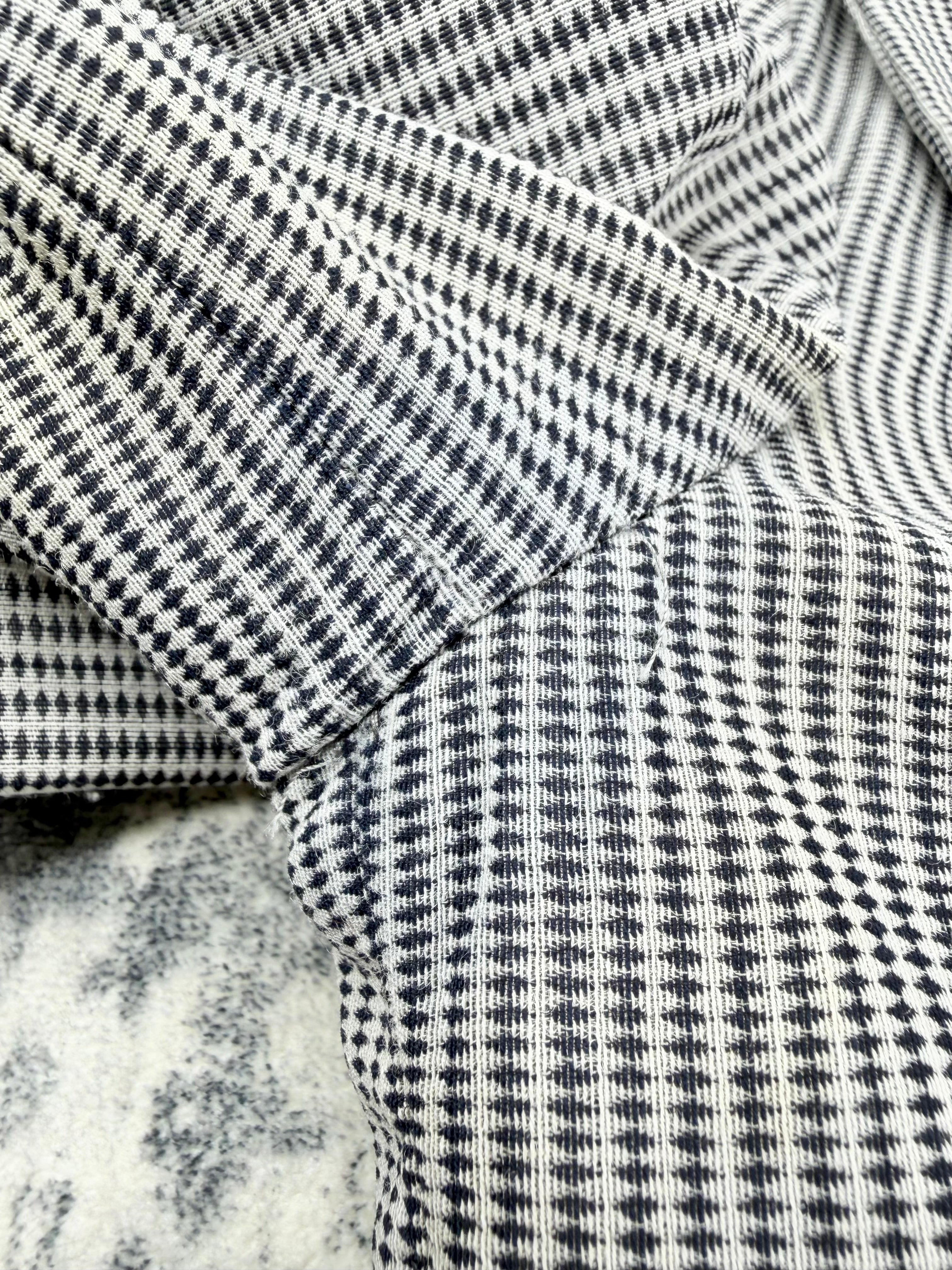 Armani Black & White Patterned Tailored Blazer - AU10