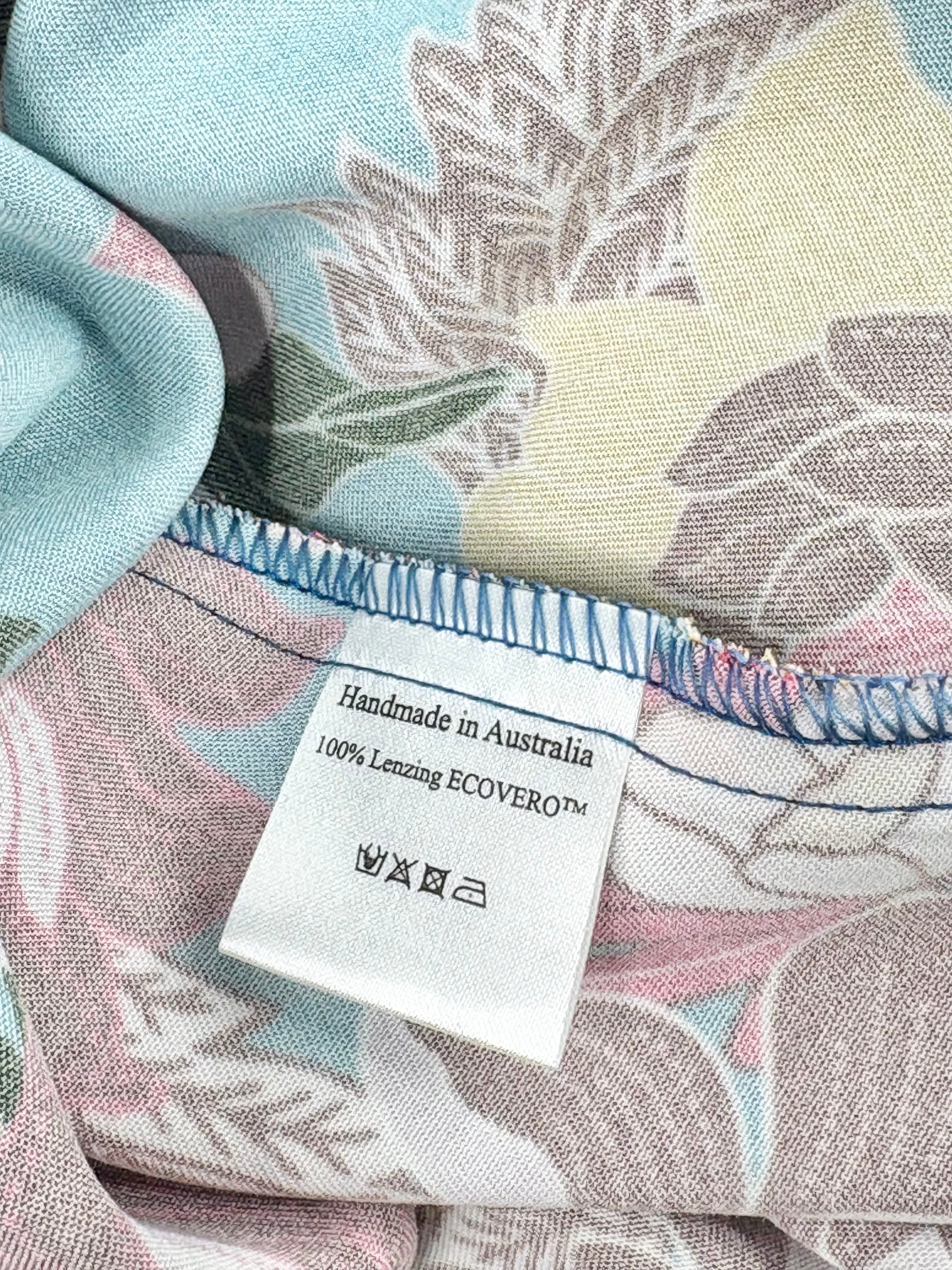 Tali And Tasi Dark Blue Floral Tie-Up Midi Dress - AU8/10