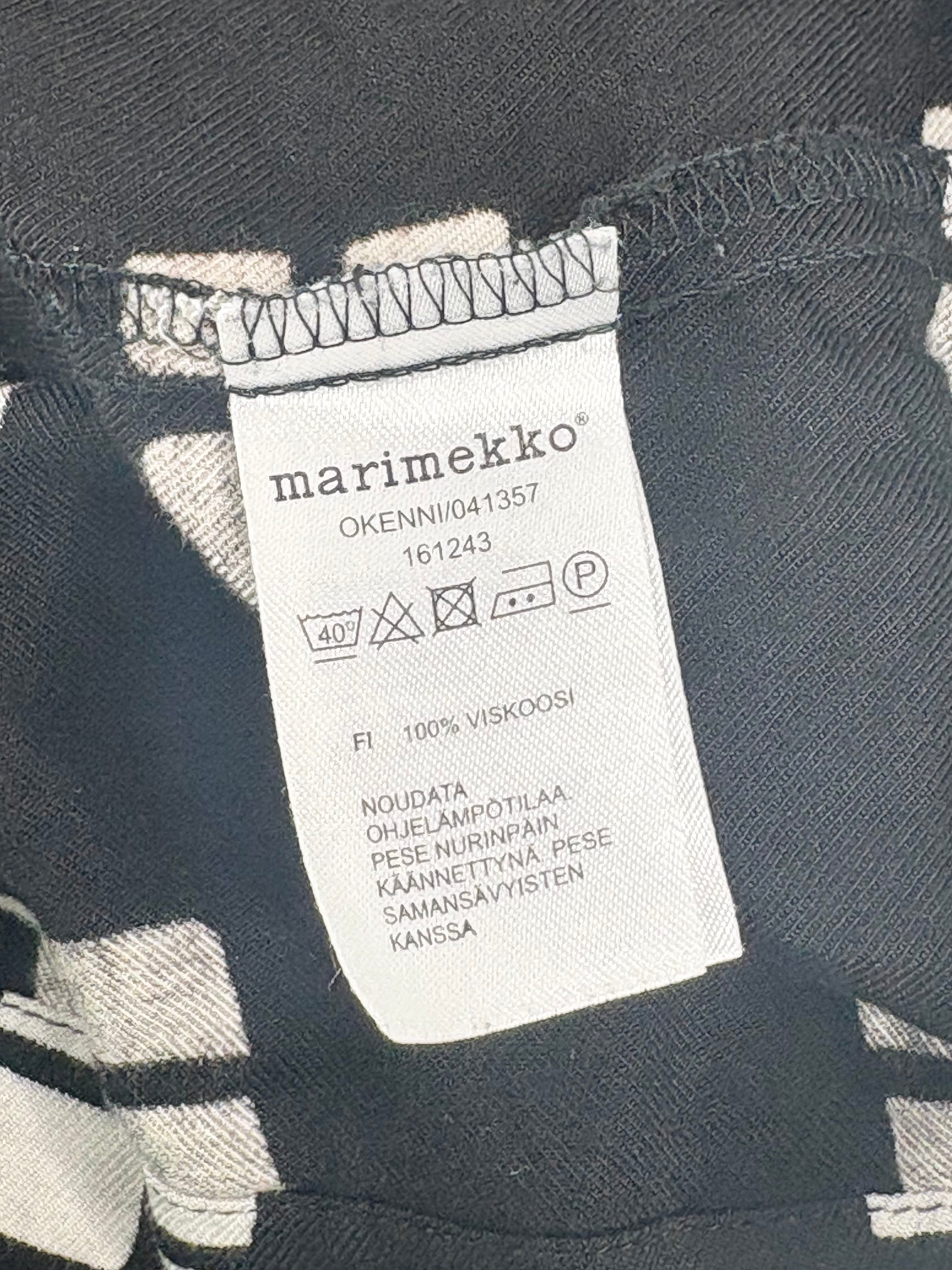 Marimekko Black & White 'Okenni' Shift Dress - AU18/20